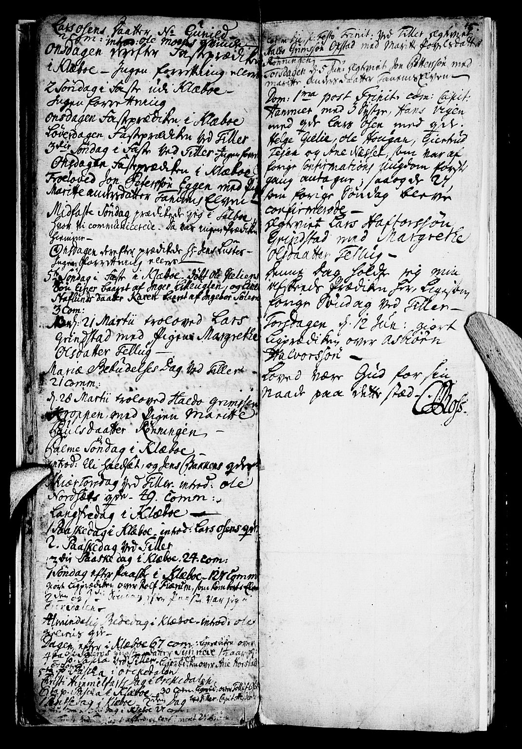 Ministerialprotokoller, klokkerbøker og fødselsregistre - Sør-Trøndelag, SAT/A-1456/618/L0436: Parish register (official) no. 618A01, 1741-1749, p. 15