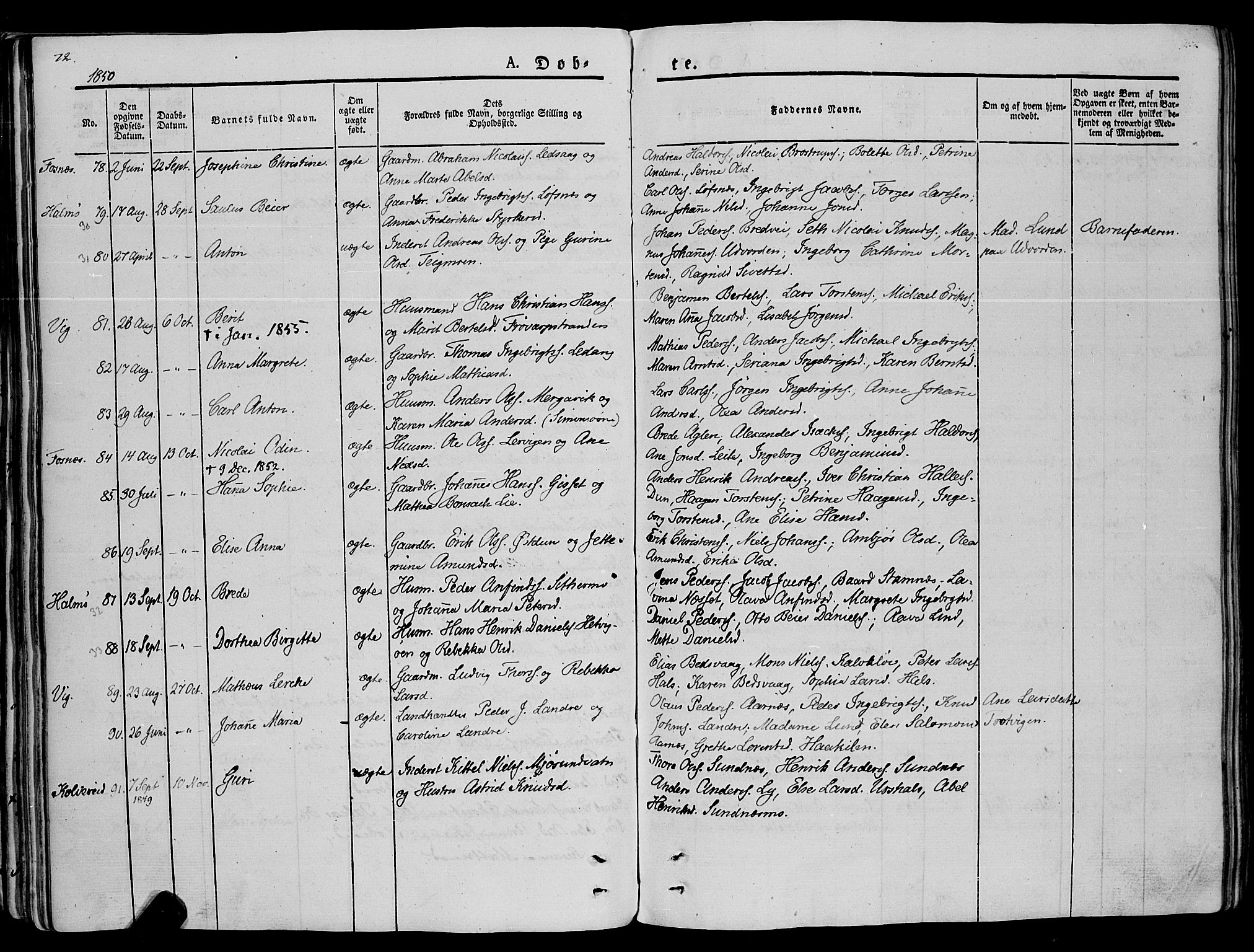 Ministerialprotokoller, klokkerbøker og fødselsregistre - Nord-Trøndelag, SAT/A-1458/773/L0614: Parish register (official) no. 773A05, 1831-1856, p. 72