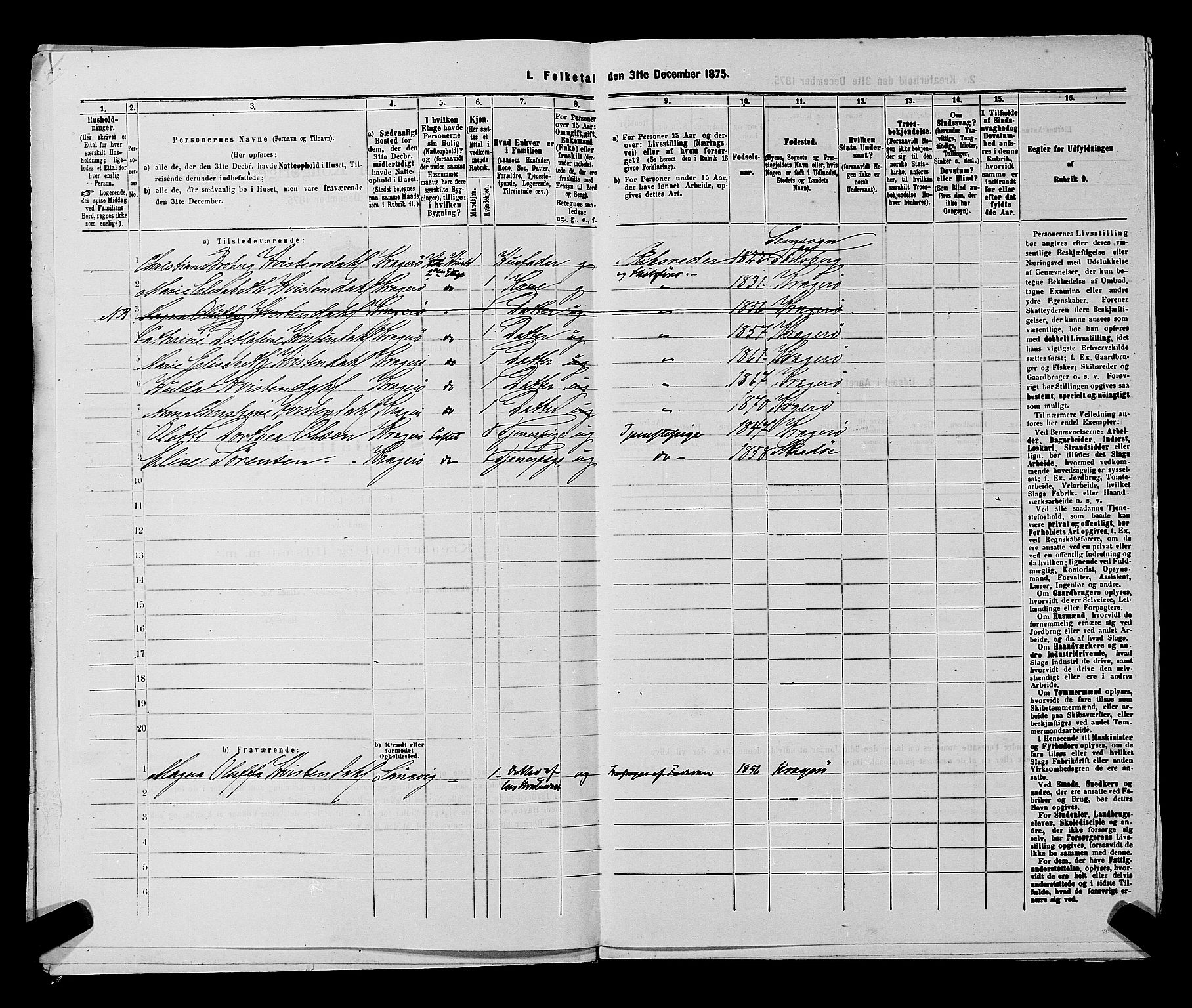 SAKO, 1875 census for 0801P Kragerø, 1875, p. 219