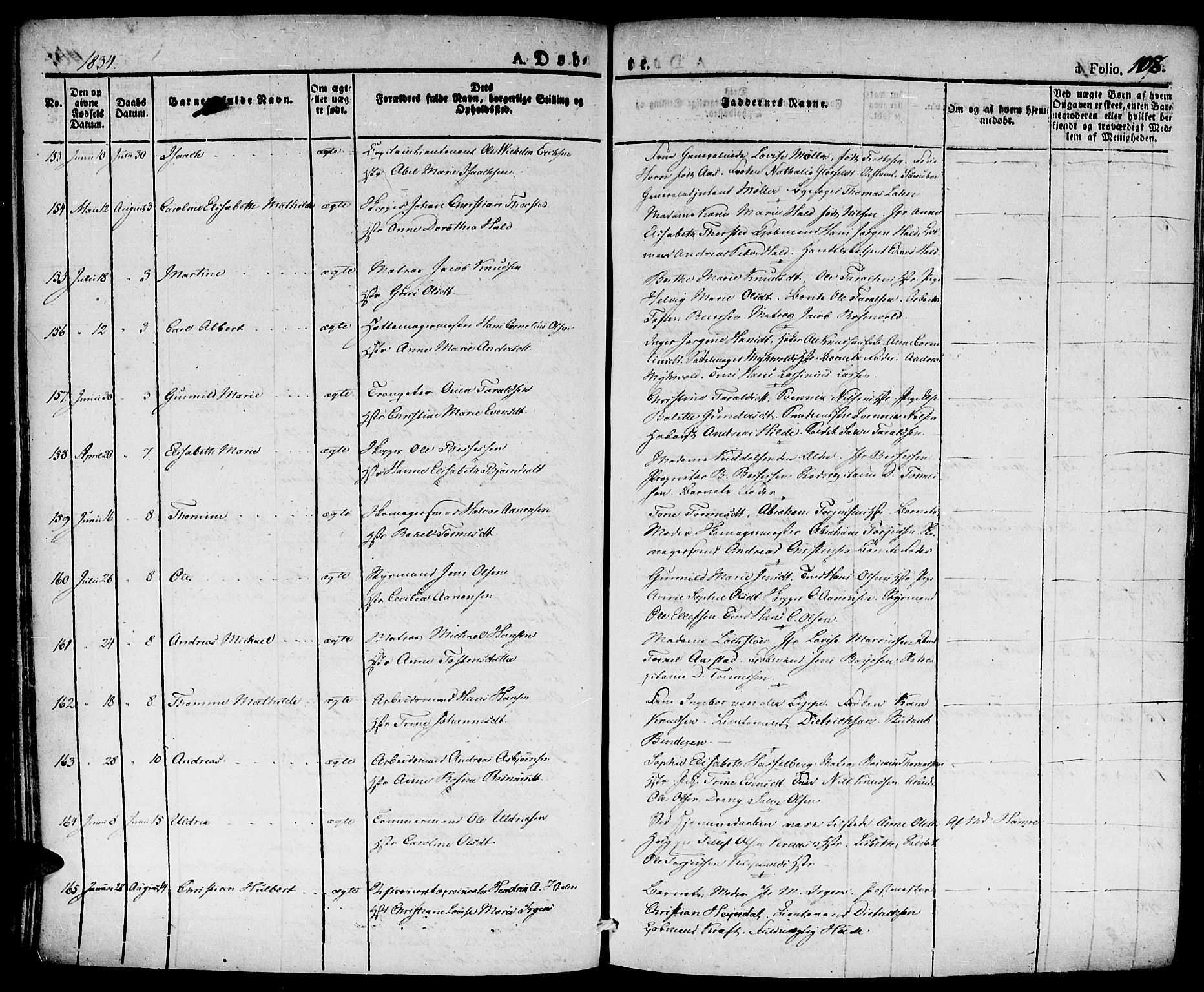 Kristiansand domprosti, SAK/1112-0006/F/Fa/L0011: Parish register (official) no. A 11, 1827-1841, p. 108