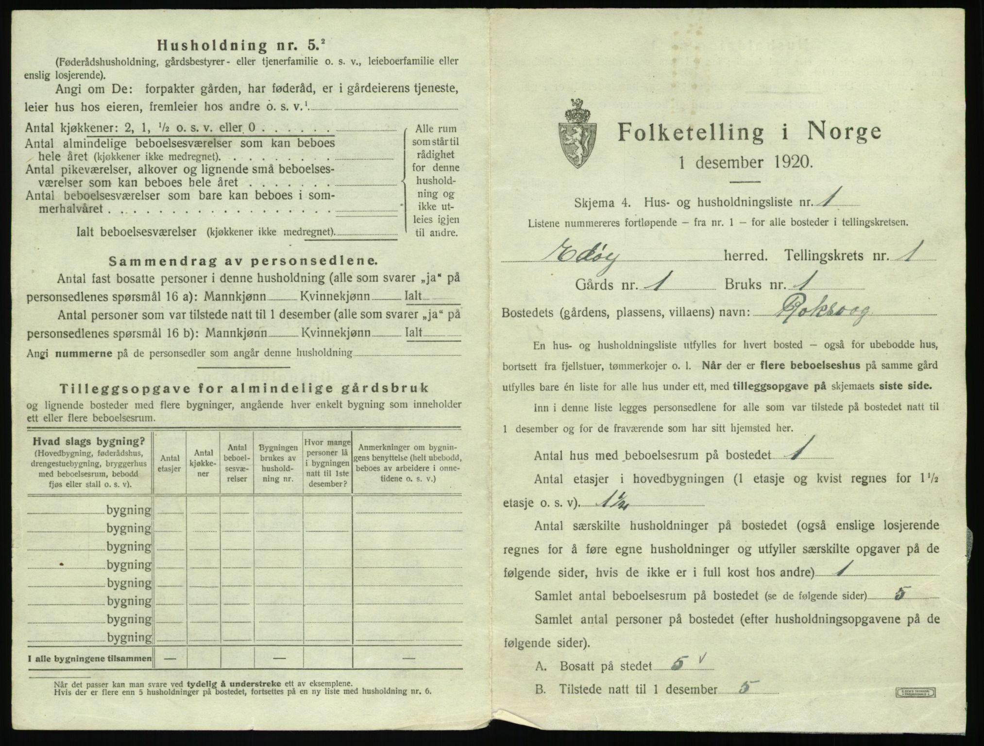 SAT, 1920 census for Edøy, 1920, p. 32