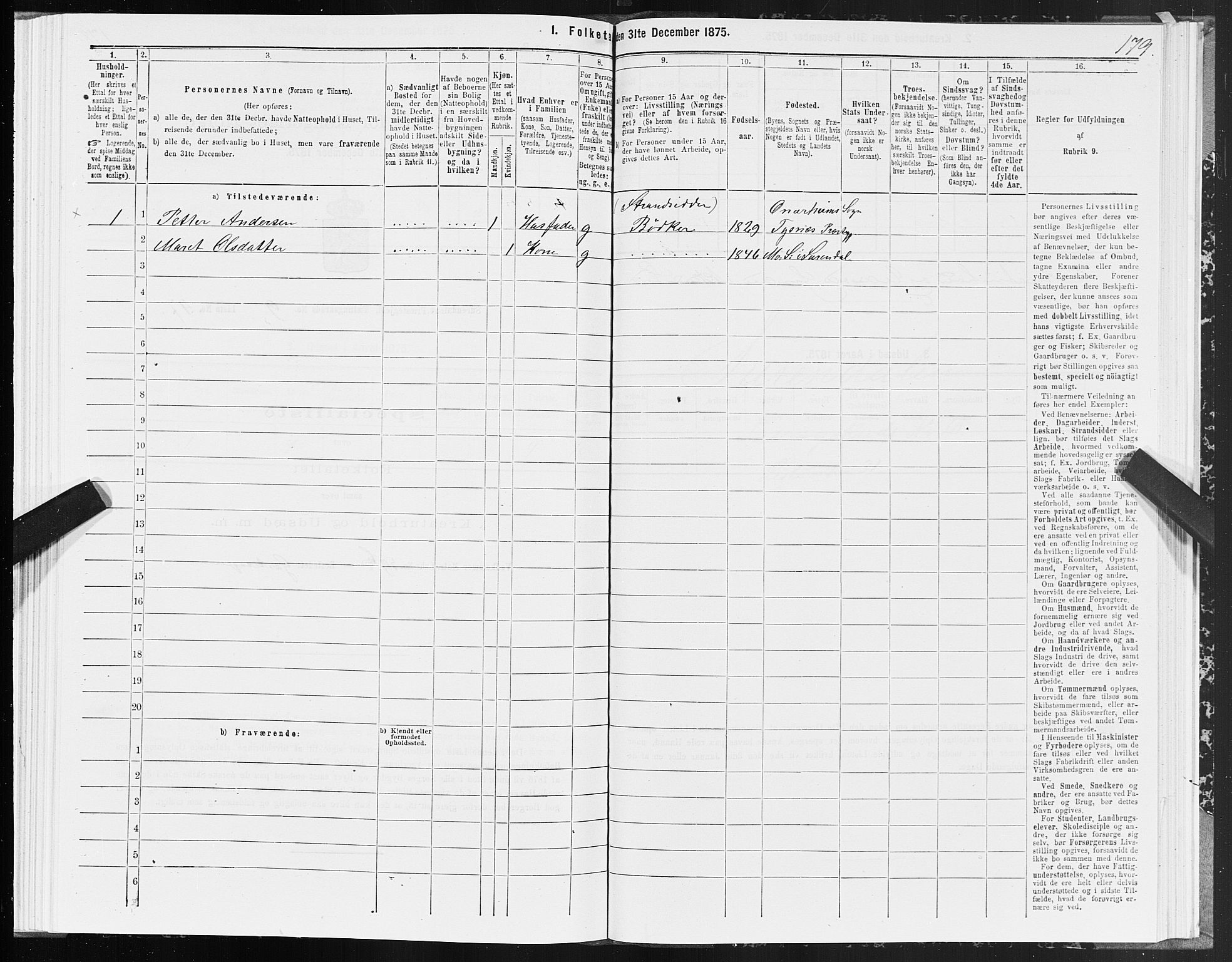 SAT, 1875 census for 1566P Surnadal, 1875, p. 4179