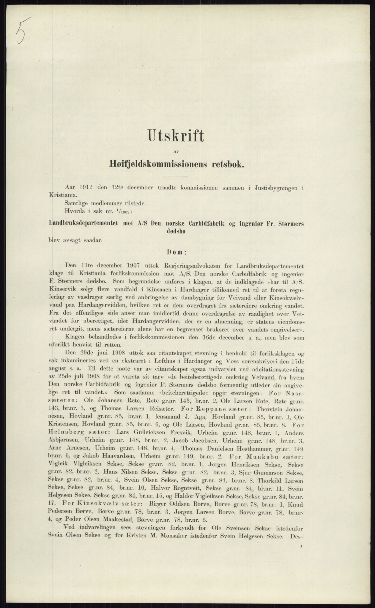 Høyfjellskommisjonen, AV/RA-S-1546/X/Xa/L0001: Nr. 1-33, 1909-1953, p. 475