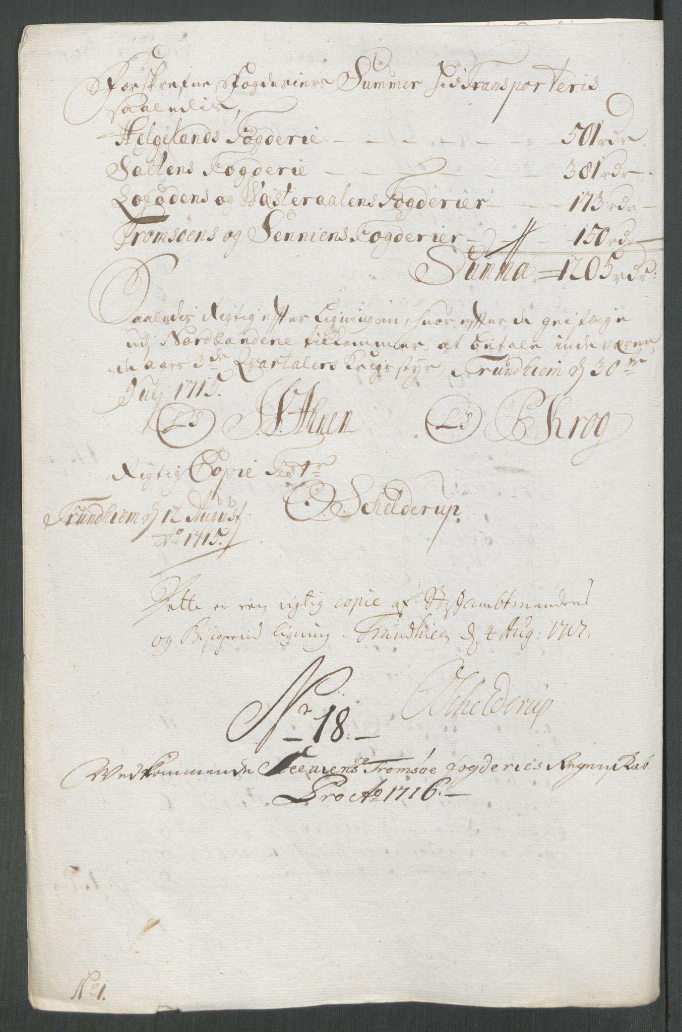 Rentekammeret inntil 1814, Reviderte regnskaper, Fogderegnskap, AV/RA-EA-4092/R68/L4762: Fogderegnskap Senja og Troms, 1716, p. 163