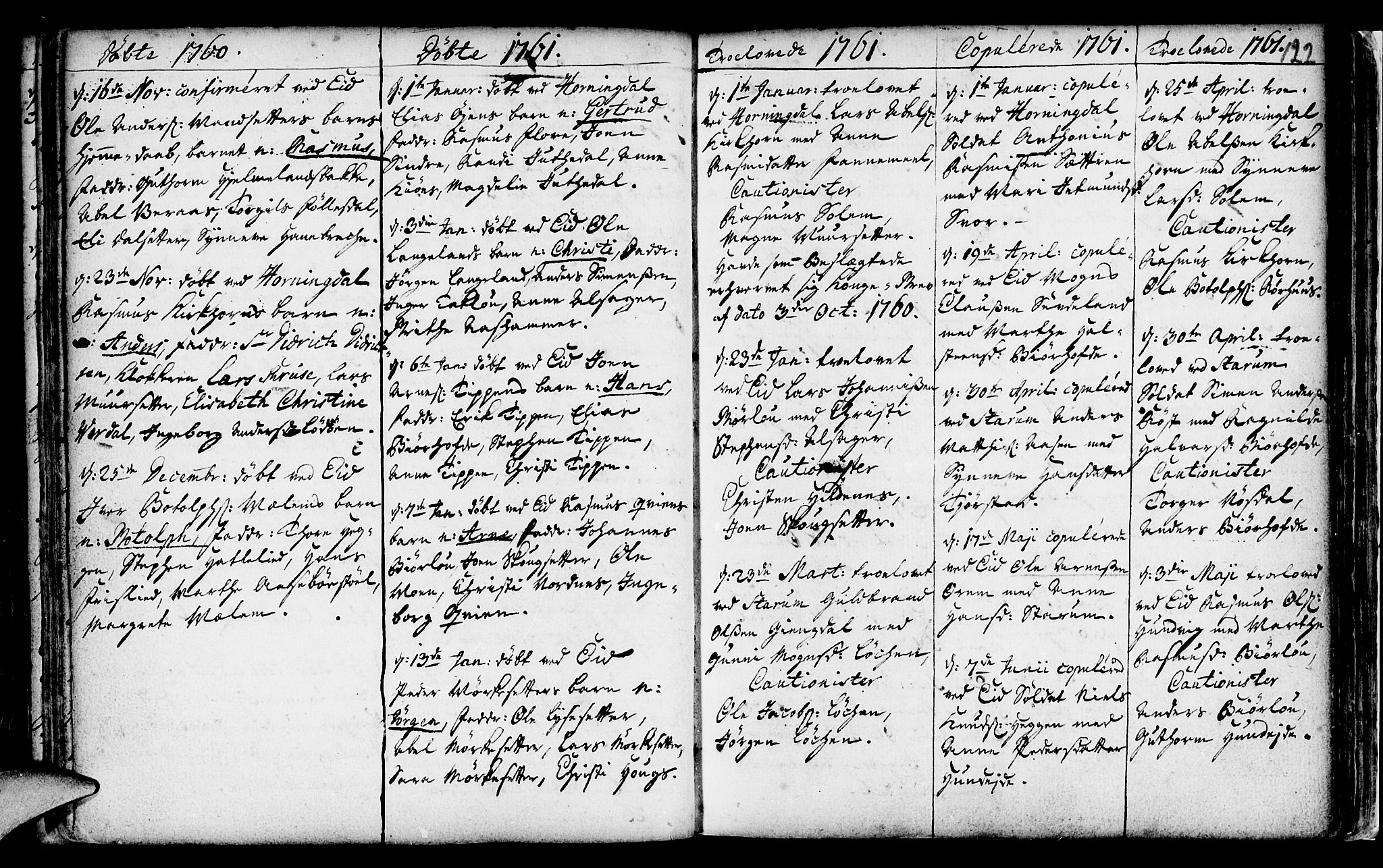 Eid sokneprestembete, SAB/A-82301/H/Haa/Haaa/L0002: Parish register (official) no. A 2, 1741-1769, p. 122