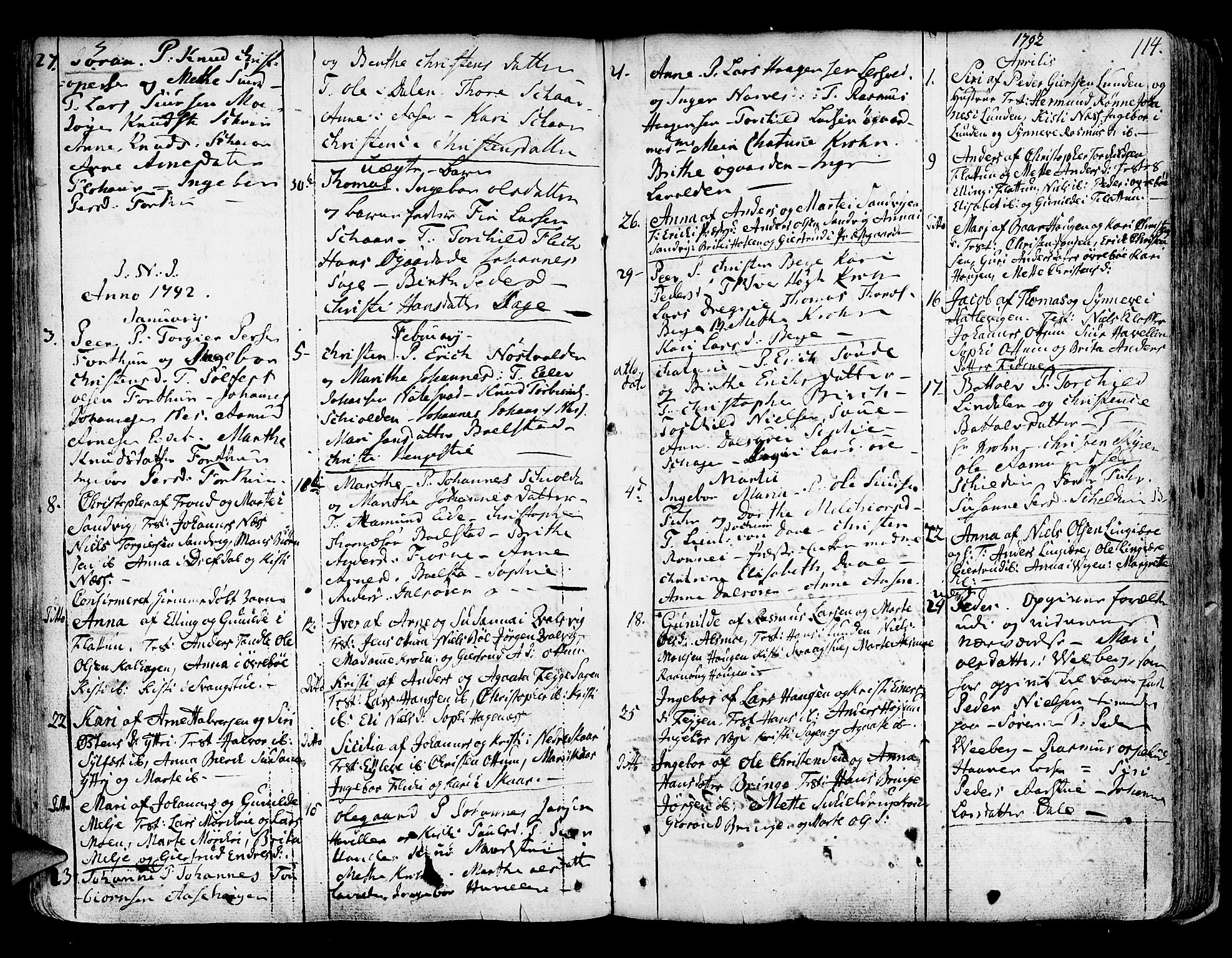 Luster sokneprestembete, AV/SAB-A-81101/H/Haa/Haaa/L0001: Parish register (official) no. A 1, 1731-1803, p. 114