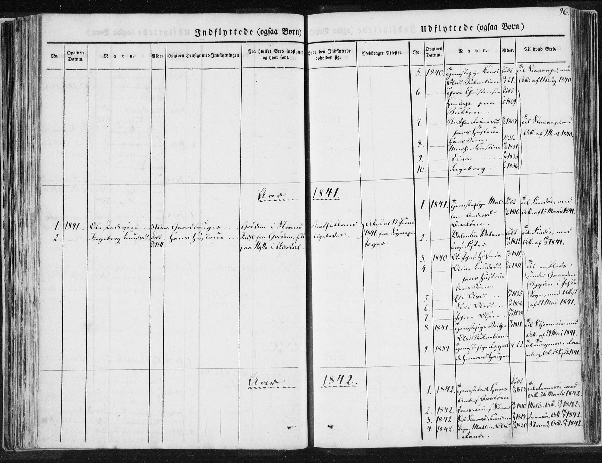 Hjelmeland sokneprestkontor, AV/SAST-A-101843/01/IV/L0007: Parish register (official) no. A 7, 1834-1850, p. 96