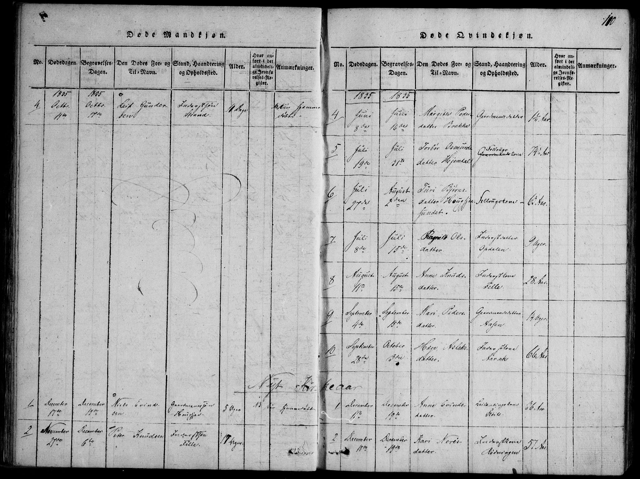 Nissedal kirkebøker, SAKO/A-288/F/Fb/L0001: Parish register (official) no. II 1, 1814-1845, p. 110