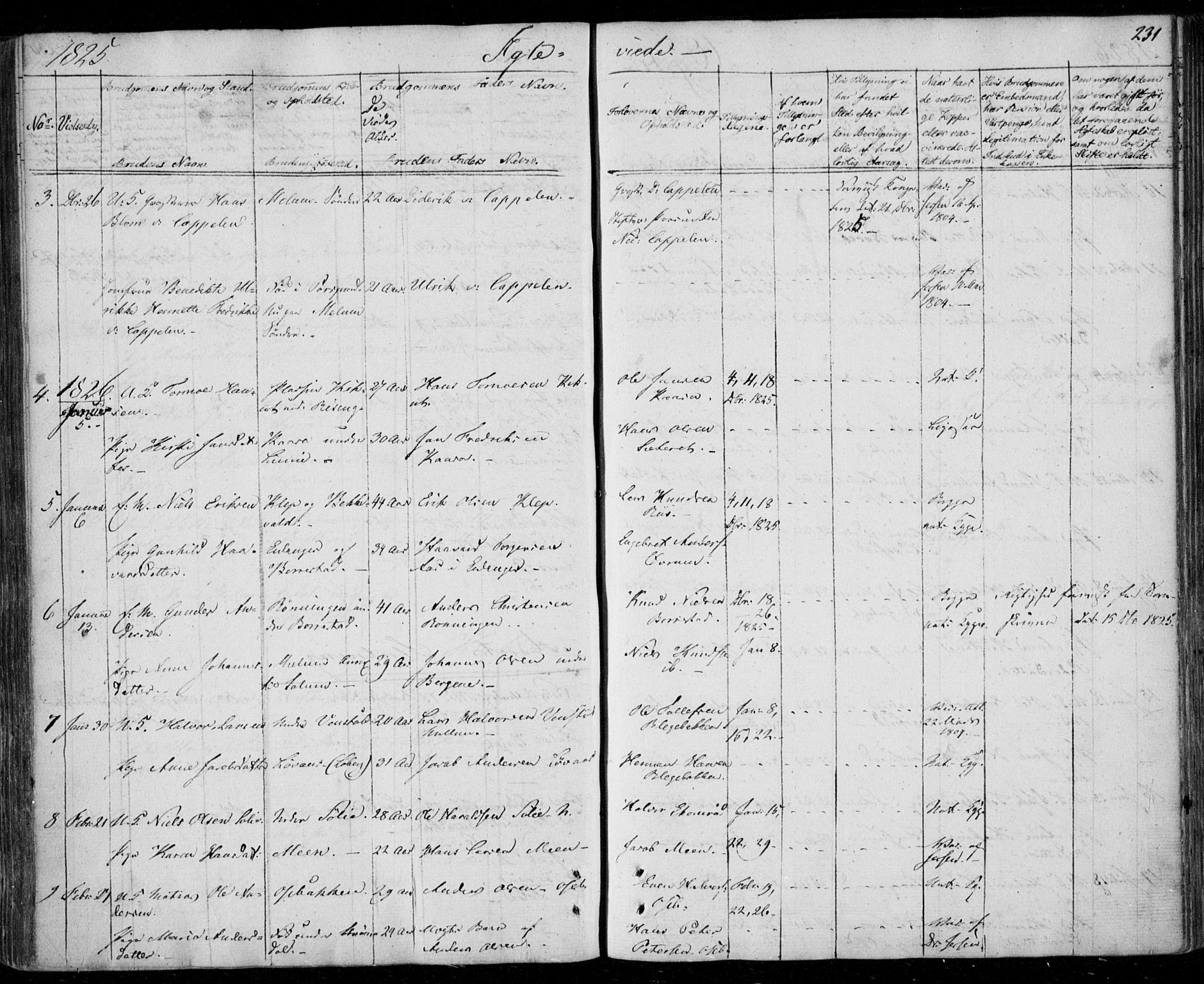 Gjerpen kirkebøker, AV/SAKO-A-265/F/Fa/L0005: Parish register (official) no. I 5, 1823-1829, p. 231