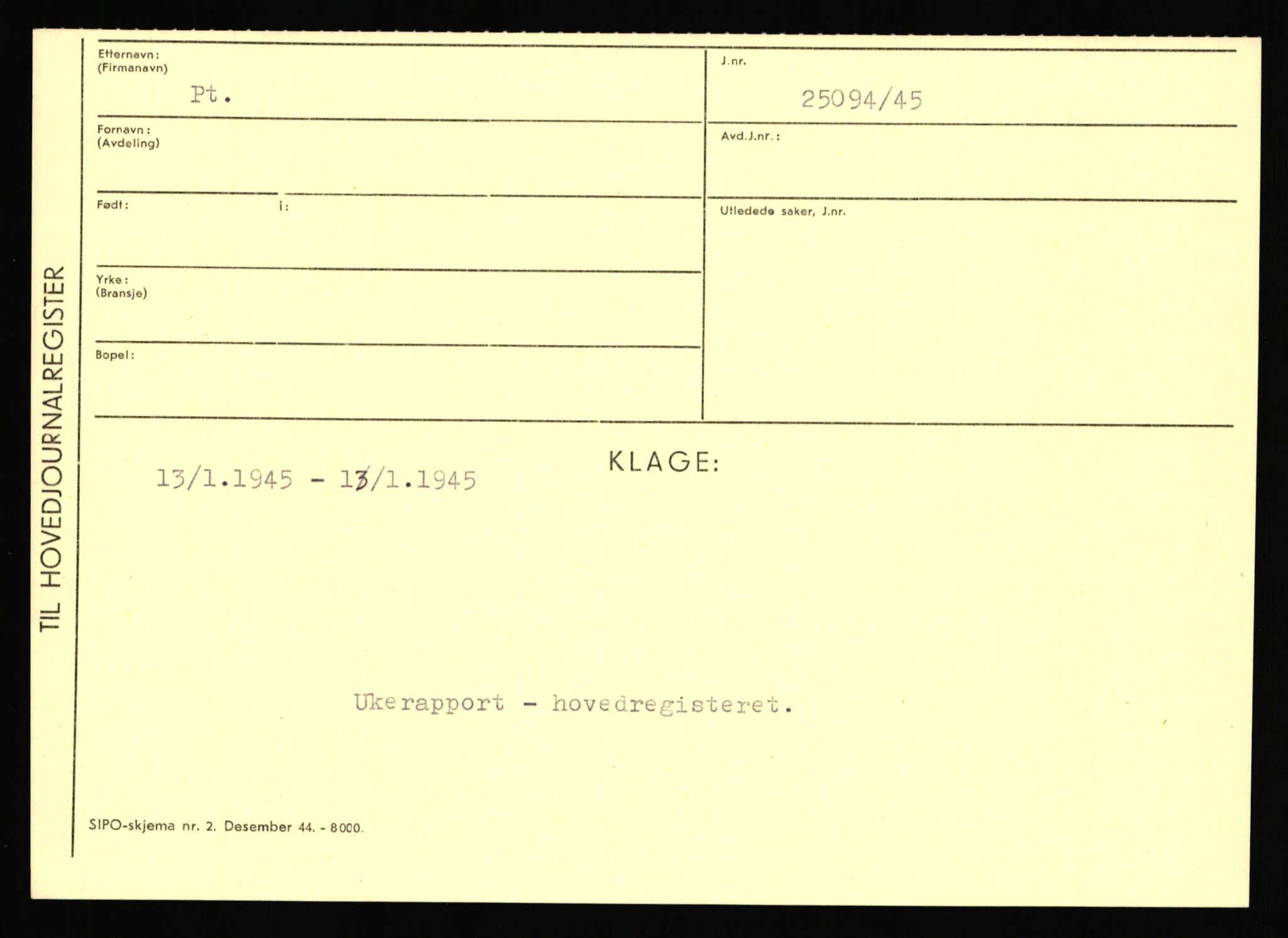 Statspolitiet - Hovedkontoret / Osloavdelingen, AV/RA-S-1329/C/Ca/L0012: Oanæs - Quistgaard	, 1943-1945, p. 4918