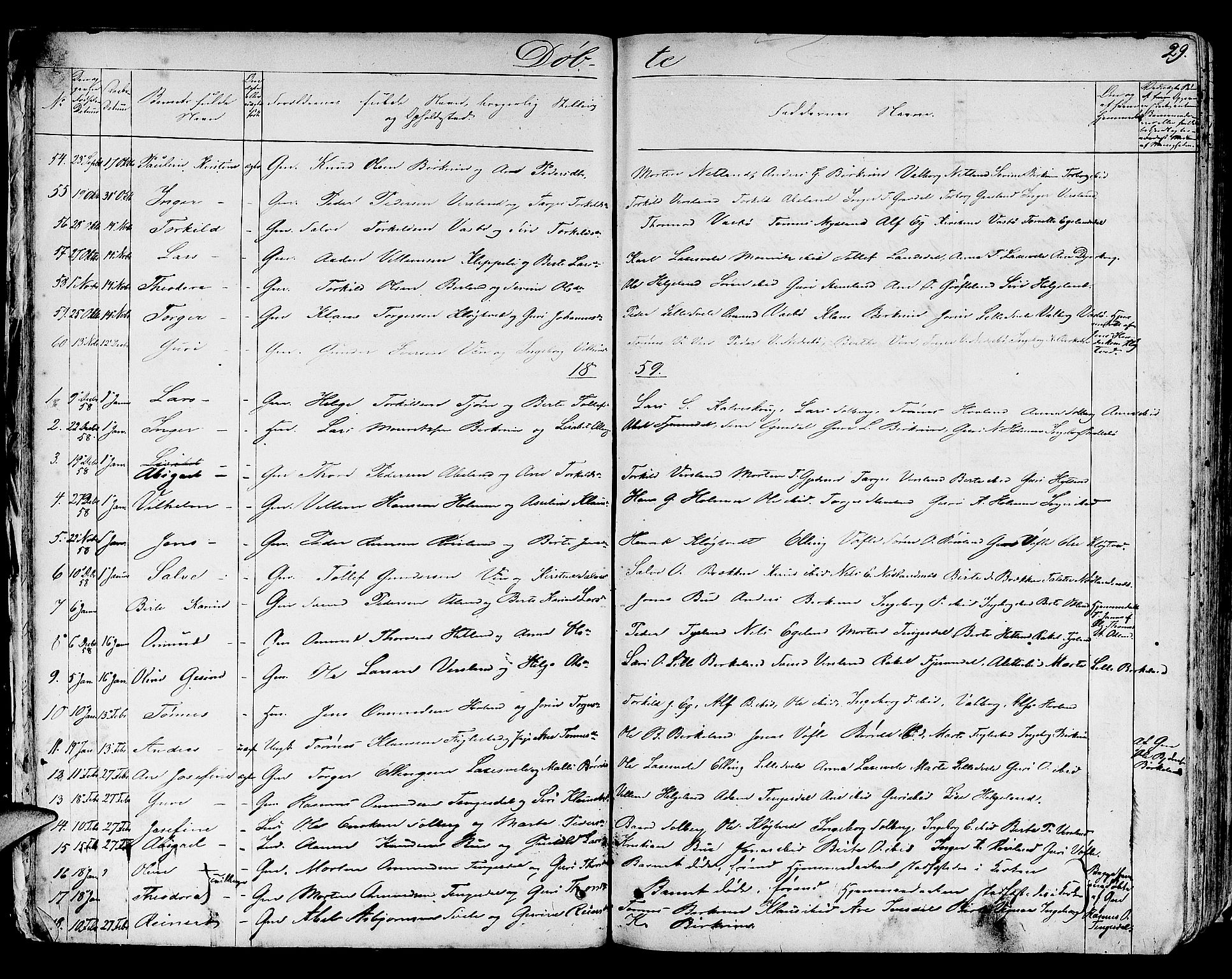 Helleland sokneprestkontor, SAST/A-101810: Parish register (copy) no. B 3, 1847-1886, p. 29