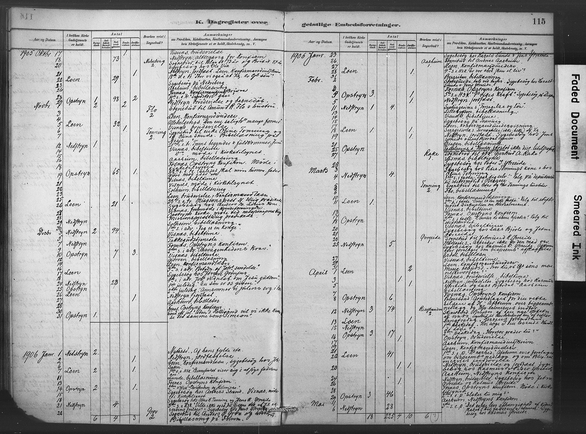 Stryn Sokneprestembete, AV/SAB-A-82501: Parish register (official) no. C 1, 1878-1907, p. 115