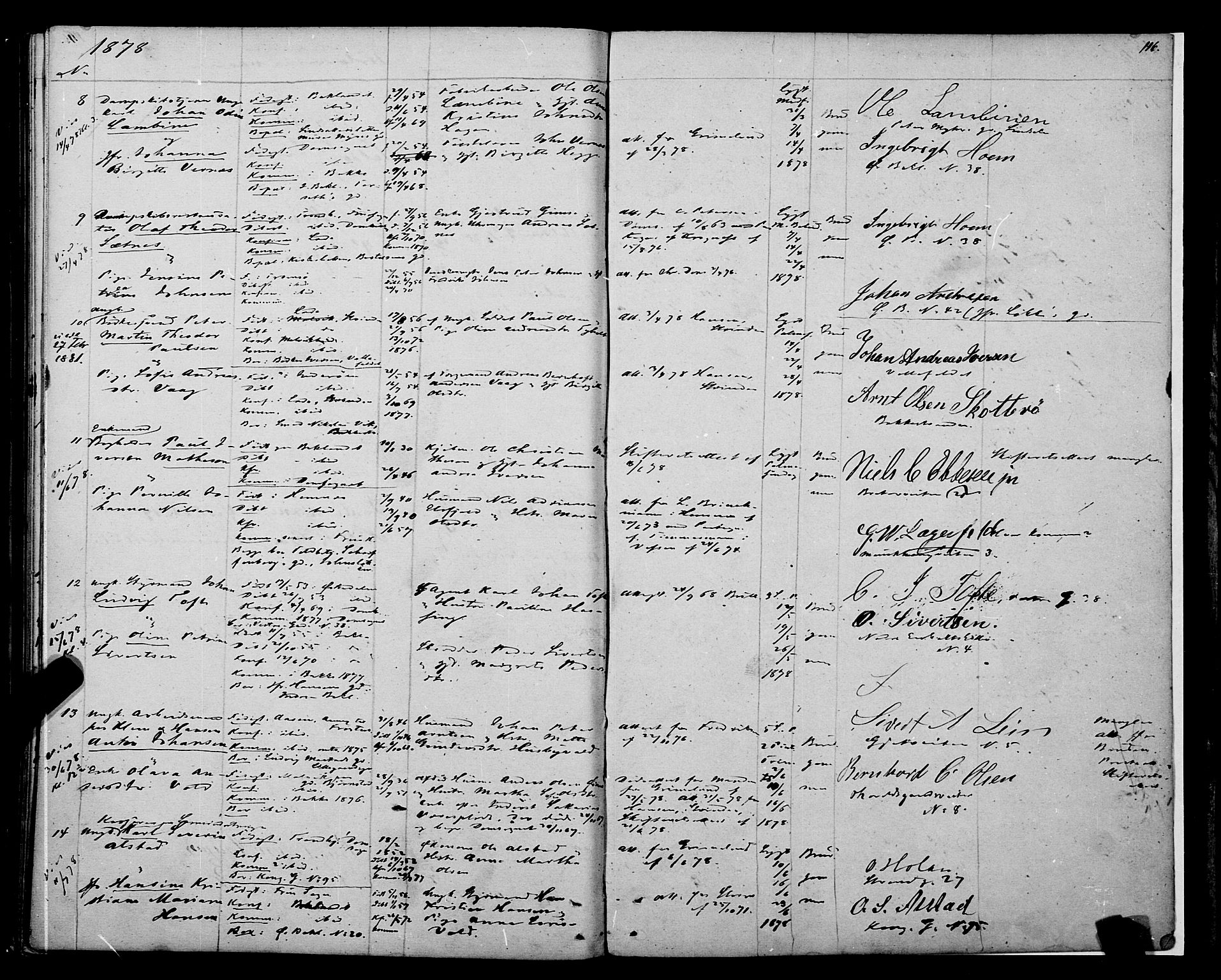 Ministerialprotokoller, klokkerbøker og fødselsregistre - Sør-Trøndelag, AV/SAT-A-1456/604/L0187: Parish register (official) no. 604A08, 1847-1878, p. 116