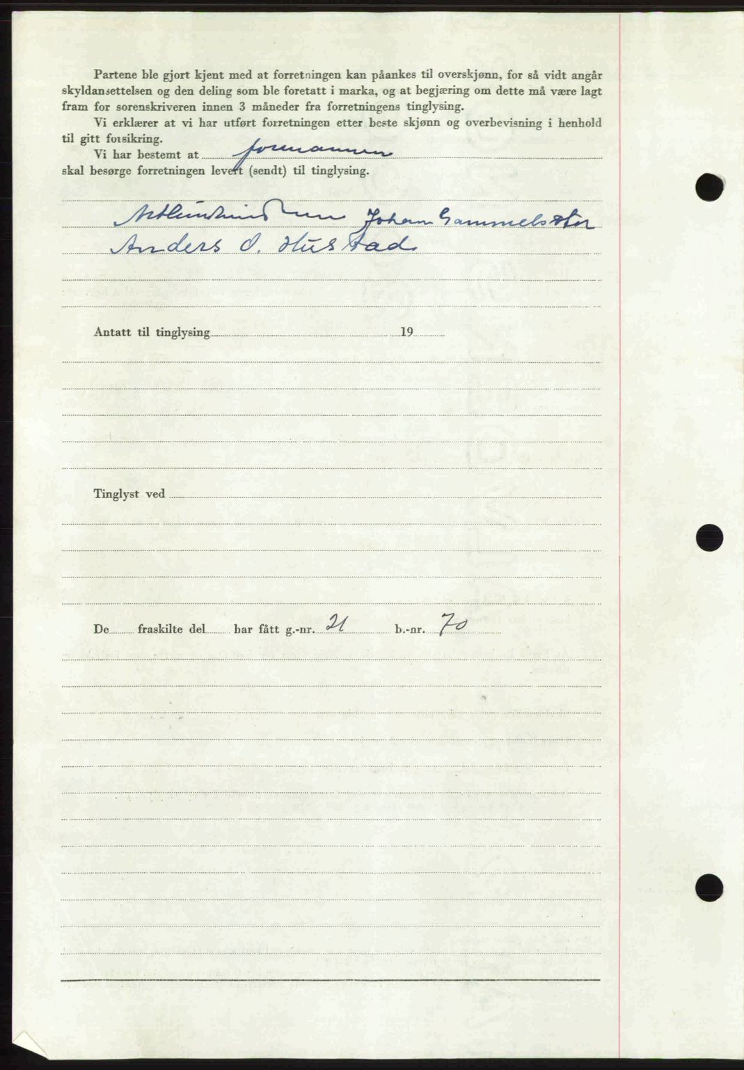 Romsdal sorenskriveri, AV/SAT-A-4149/1/2/2C: Mortgage book no. A34, 1950-1950, Diary no: : 2457/1950