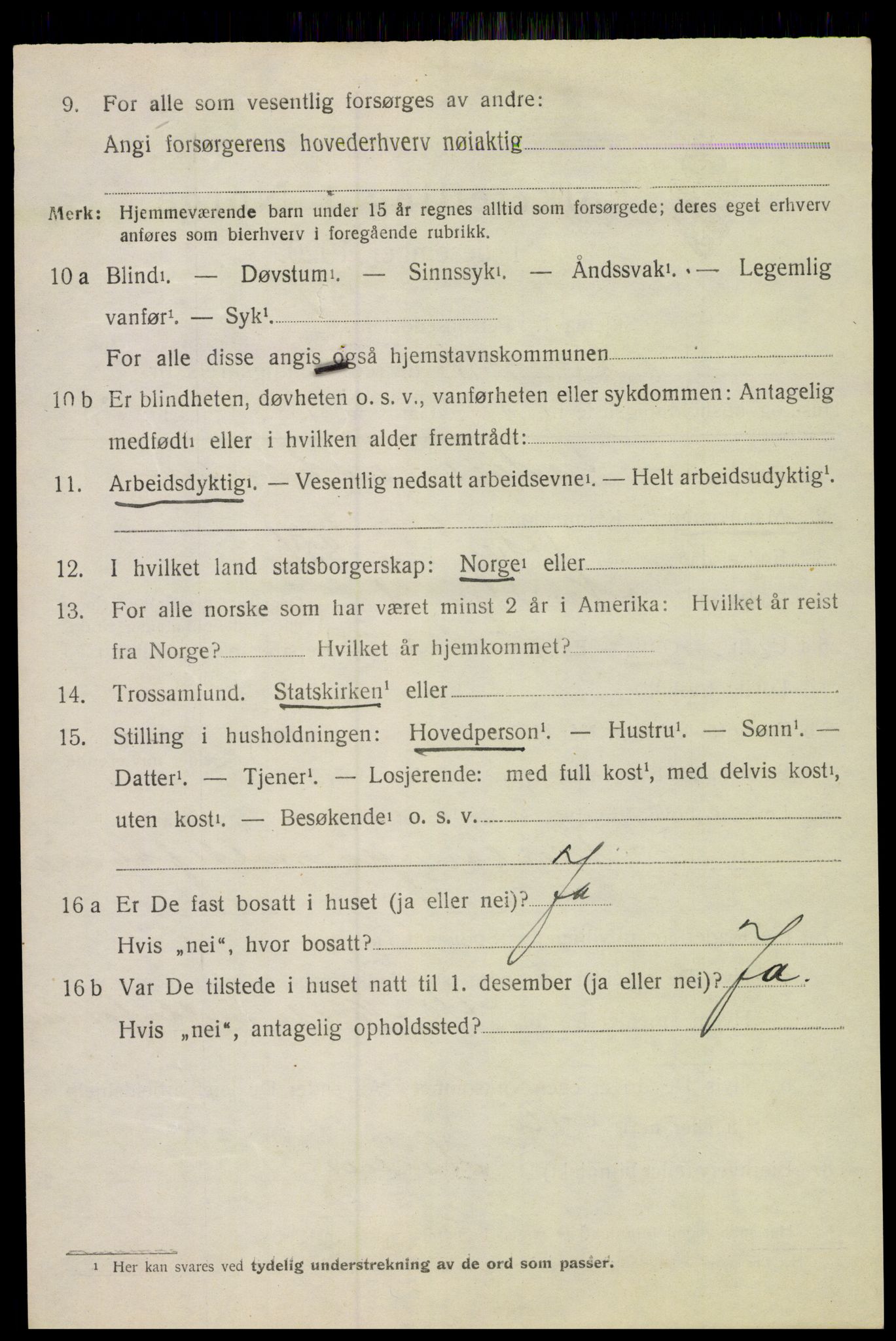 SAH, 1920 census for Vang (Hedmark), 1920, p. 3580