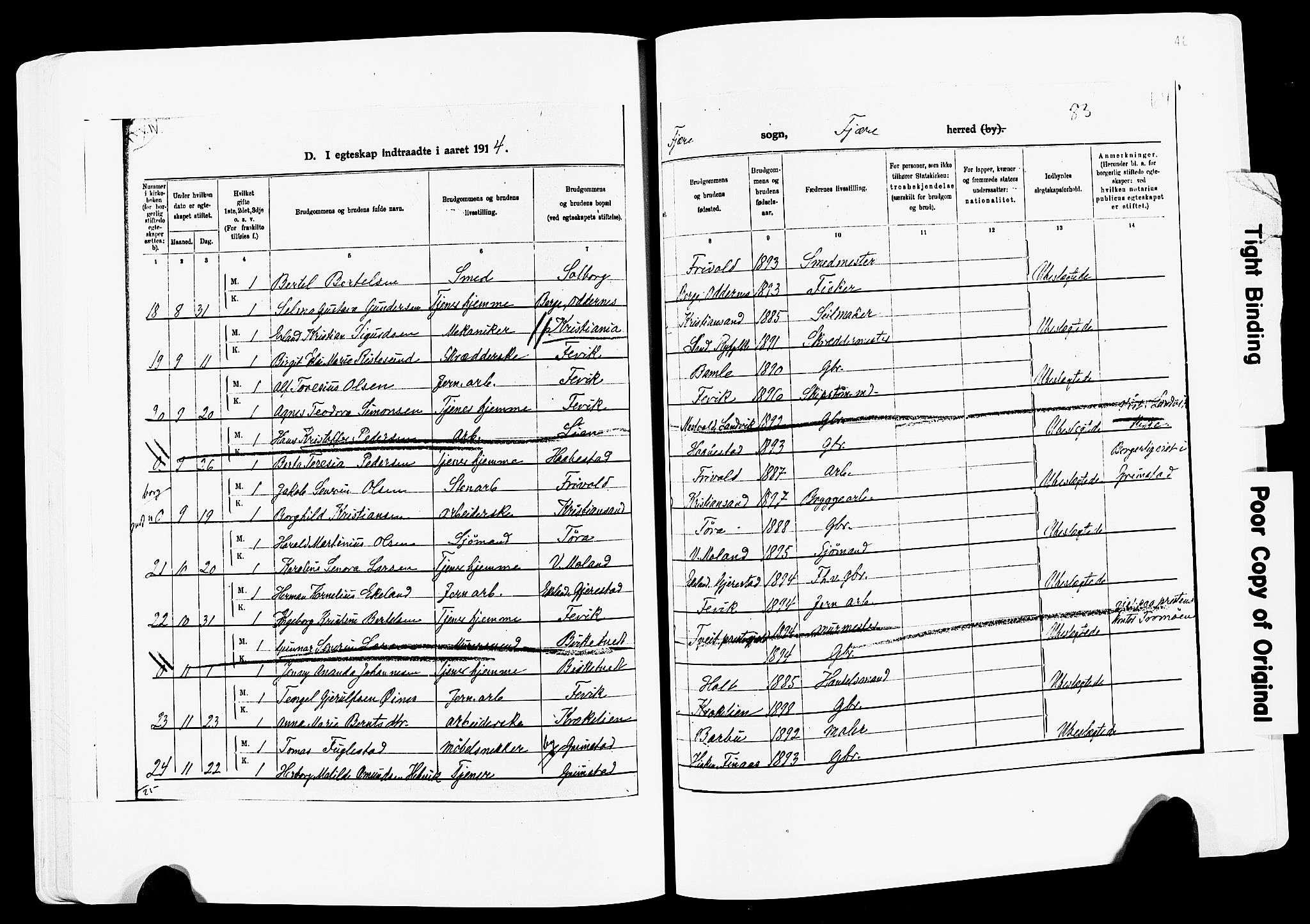 Fjære sokneprestkontor, SAK/1111-0011/F/Fa/L0003: Parish register (official) no. A 3.1, 1903-1920, p. 48