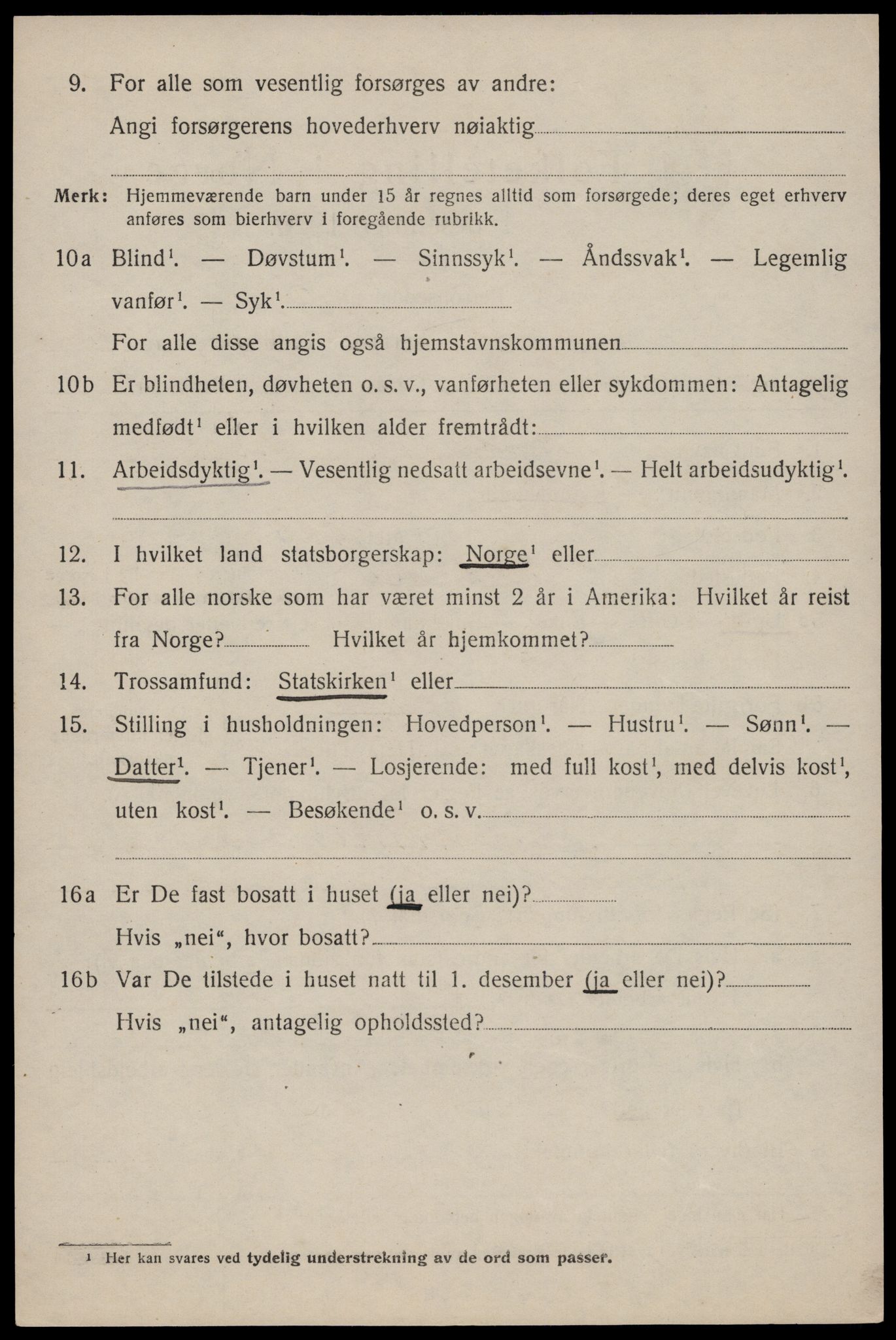 SAST, 1920 census for Erfjord, 1920, p. 1292