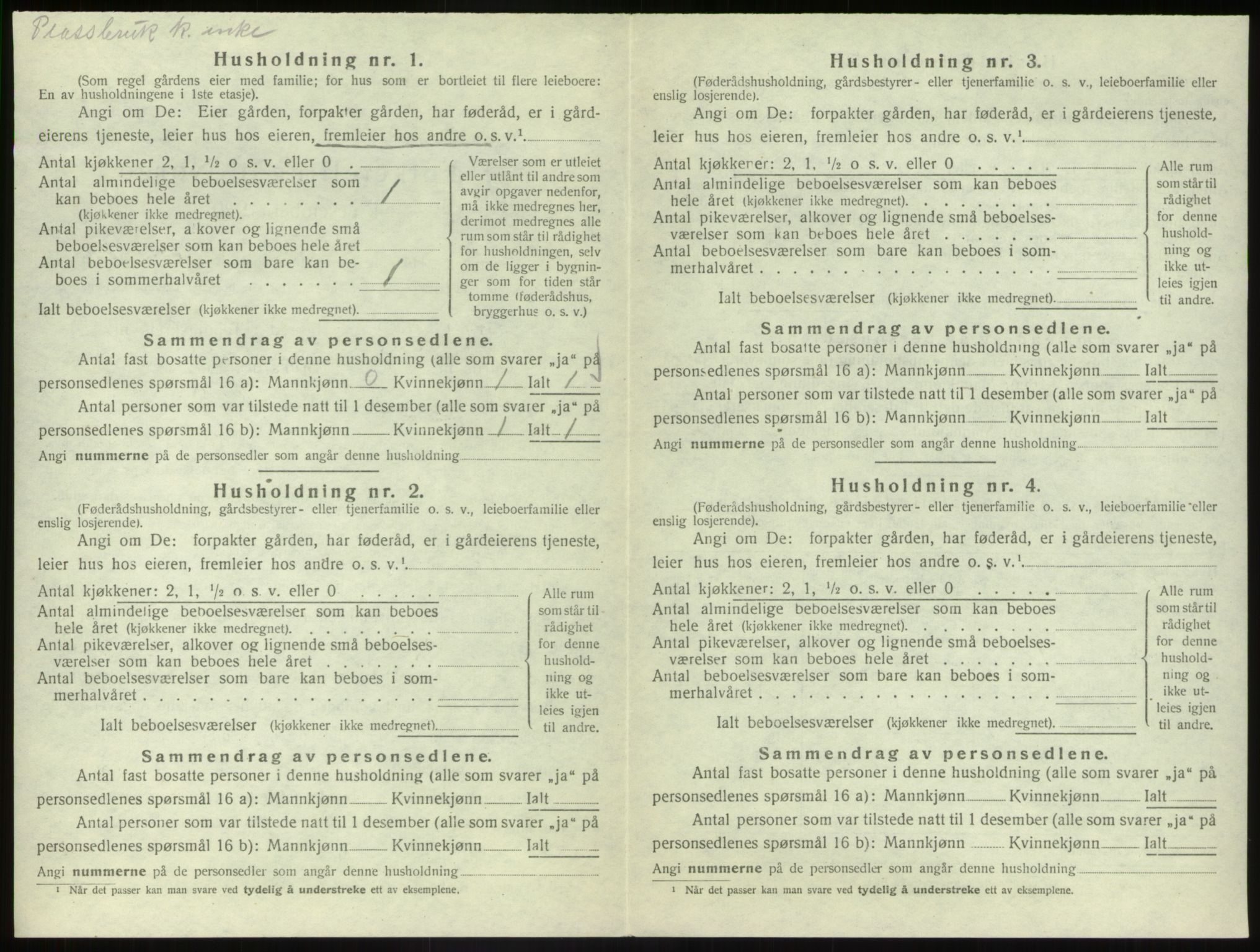 SAB, 1920 census for Vevring, 1920, p. 119