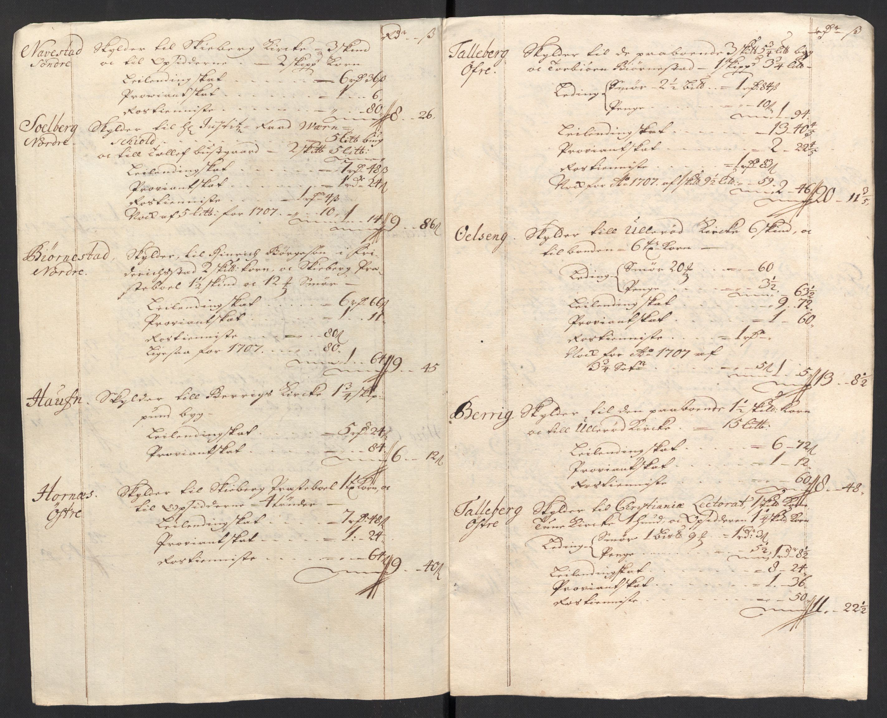 Rentekammeret inntil 1814, Reviderte regnskaper, Fogderegnskap, AV/RA-EA-4092/R01/L0018: Fogderegnskap Idd og Marker, 1707-1709, p. 207