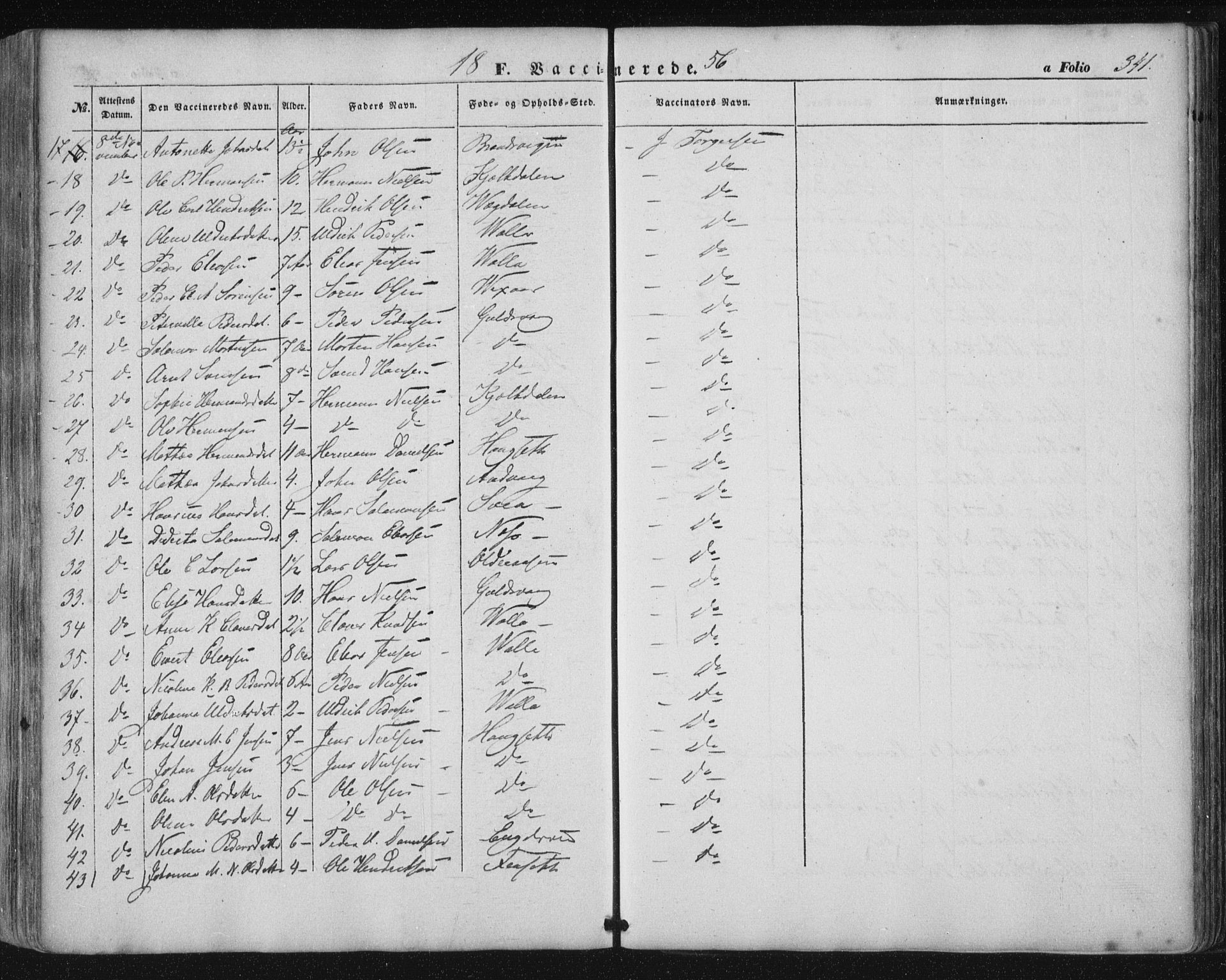 Ministerialprotokoller, klokkerbøker og fødselsregistre - Nordland, SAT/A-1459/816/L0240: Parish register (official) no. 816A06, 1846-1870, p. 341