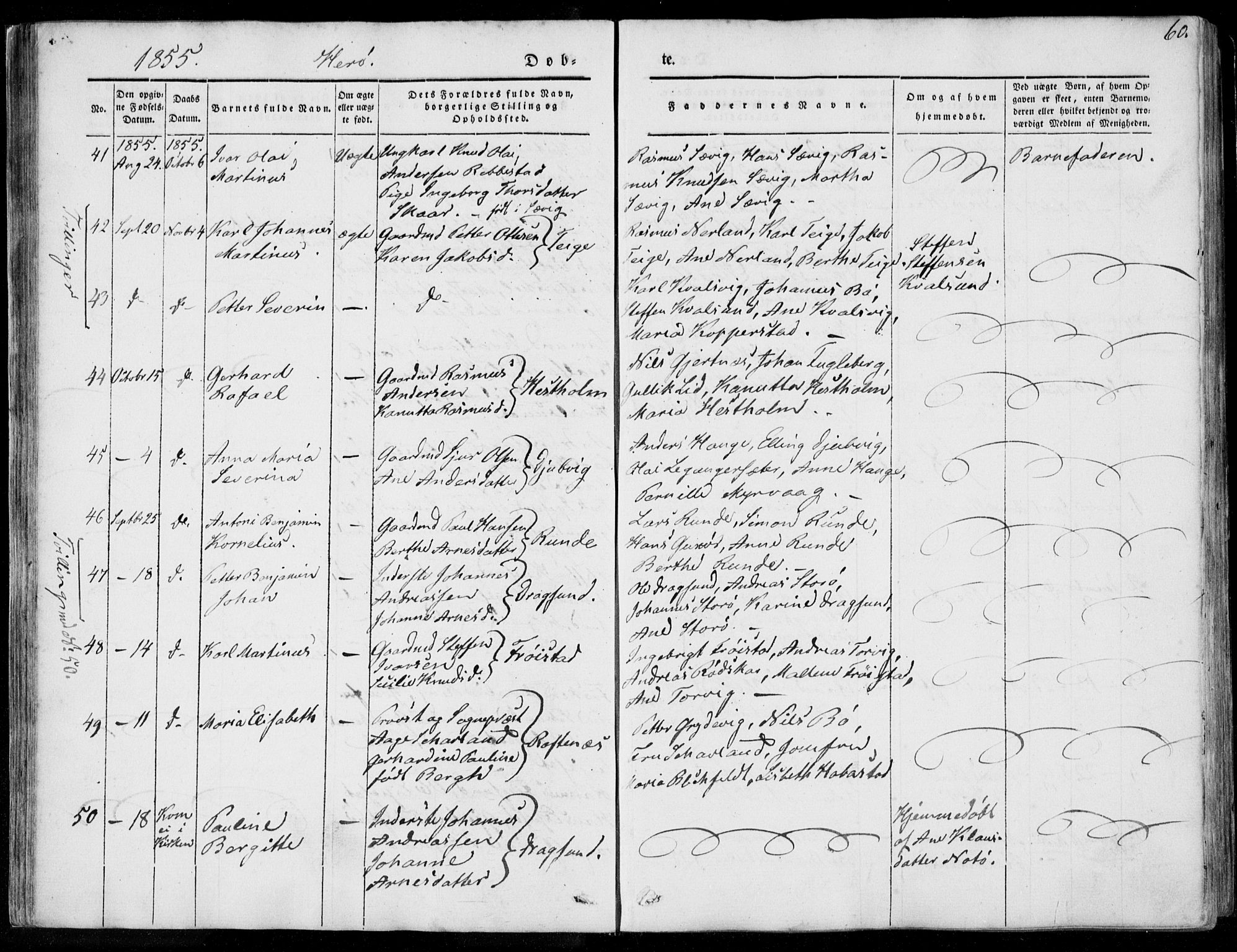 Ministerialprotokoller, klokkerbøker og fødselsregistre - Møre og Romsdal, AV/SAT-A-1454/507/L0070: Parish register (official) no. 507A05, 1842-1873, p. 60