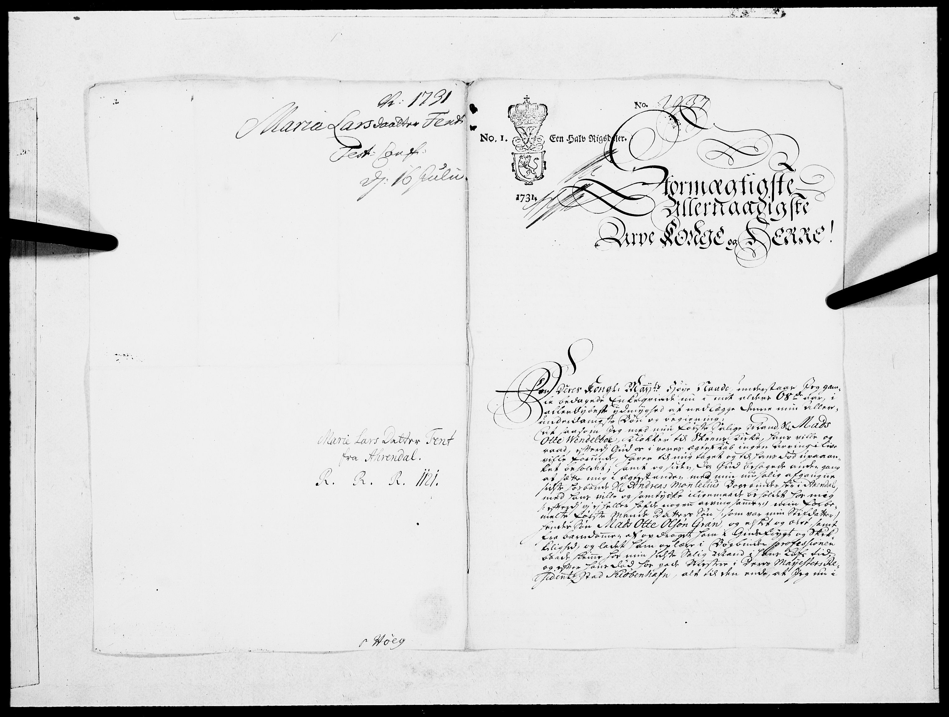 Danske Kanselli 1572-1799, AV/RA-EA-3023/F/Fc/Fcc/Fcca/L0110: Norske innlegg 1572-1799, 1731, p. 30