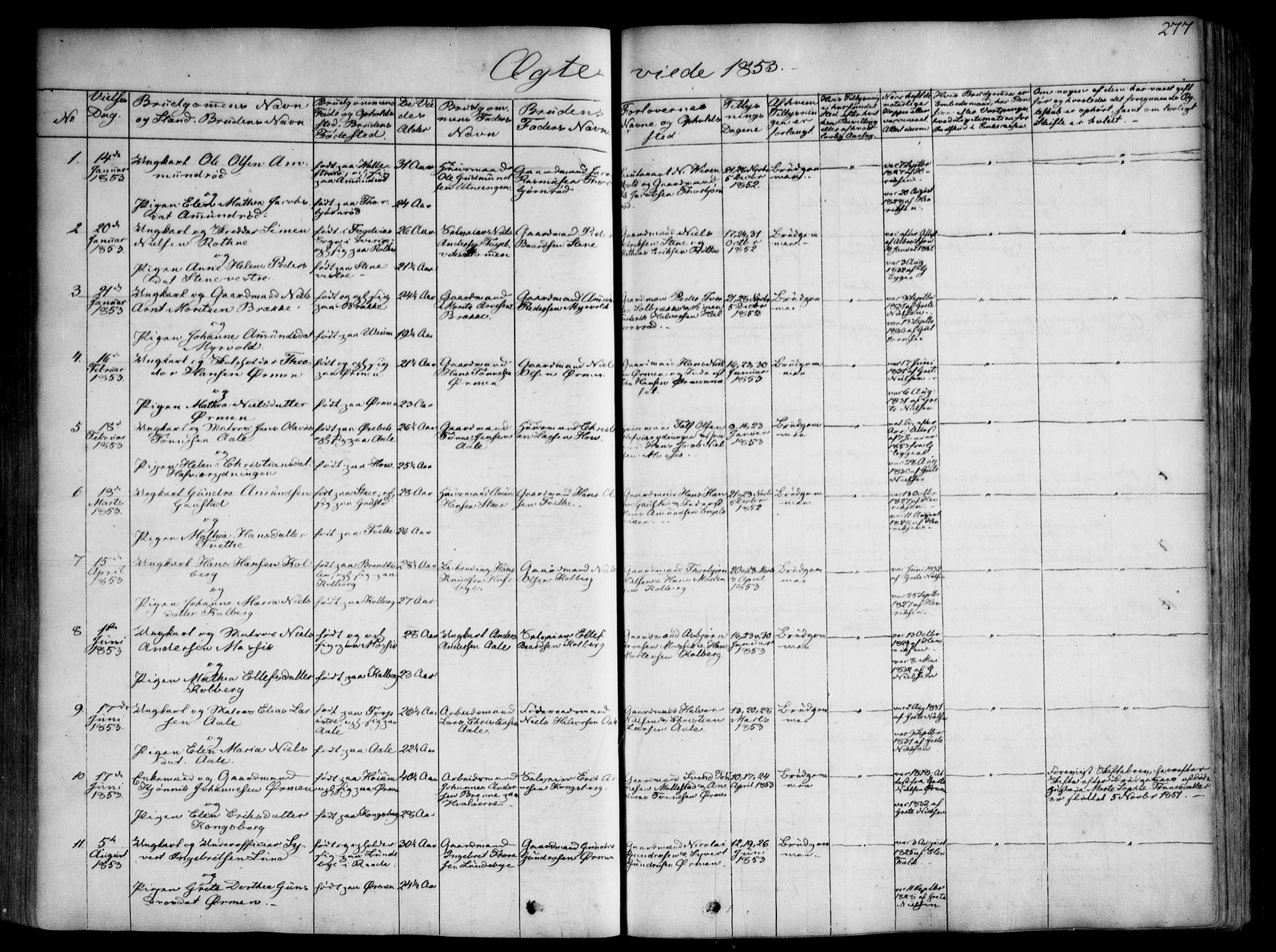 Onsøy prestekontor Kirkebøker, AV/SAO-A-10914/F/Fa/L0003: Parish register (official) no. I 3, 1841-1860, p. 277