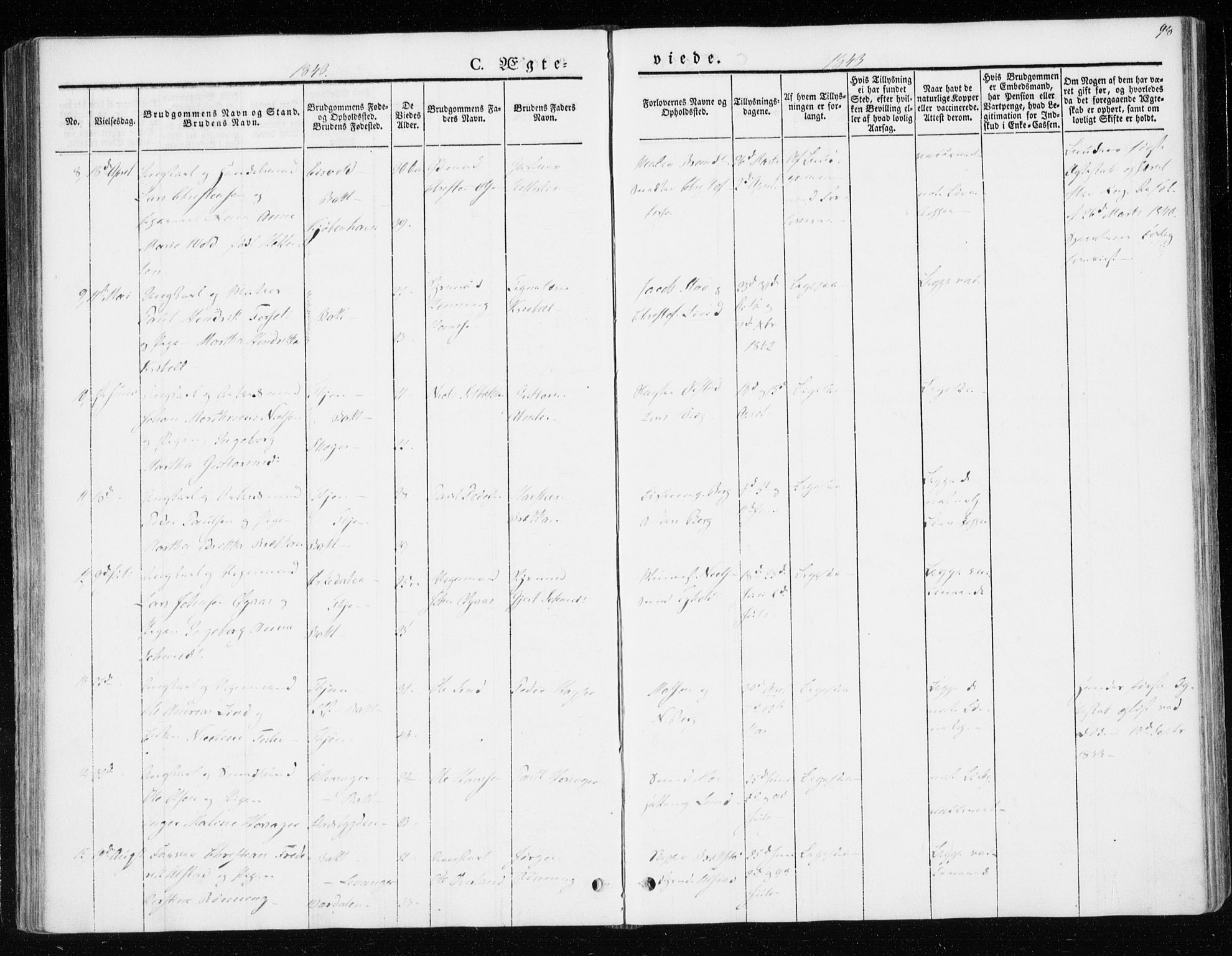 Ministerialprotokoller, klokkerbøker og fødselsregistre - Sør-Trøndelag, SAT/A-1456/604/L0183: Parish register (official) no. 604A04, 1841-1850, p. 98