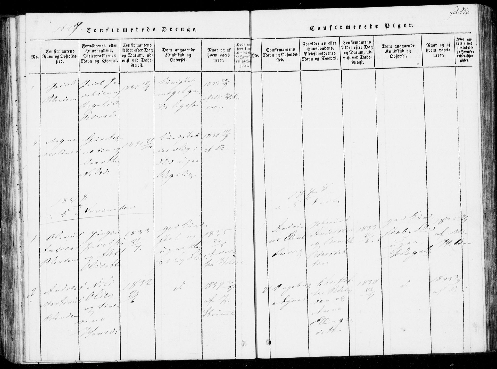 Ministerialprotokoller, klokkerbøker og fødselsregistre - Møre og Romsdal, SAT/A-1454/537/L0517: Parish register (official) no. 537A01, 1818-1862, p. 256