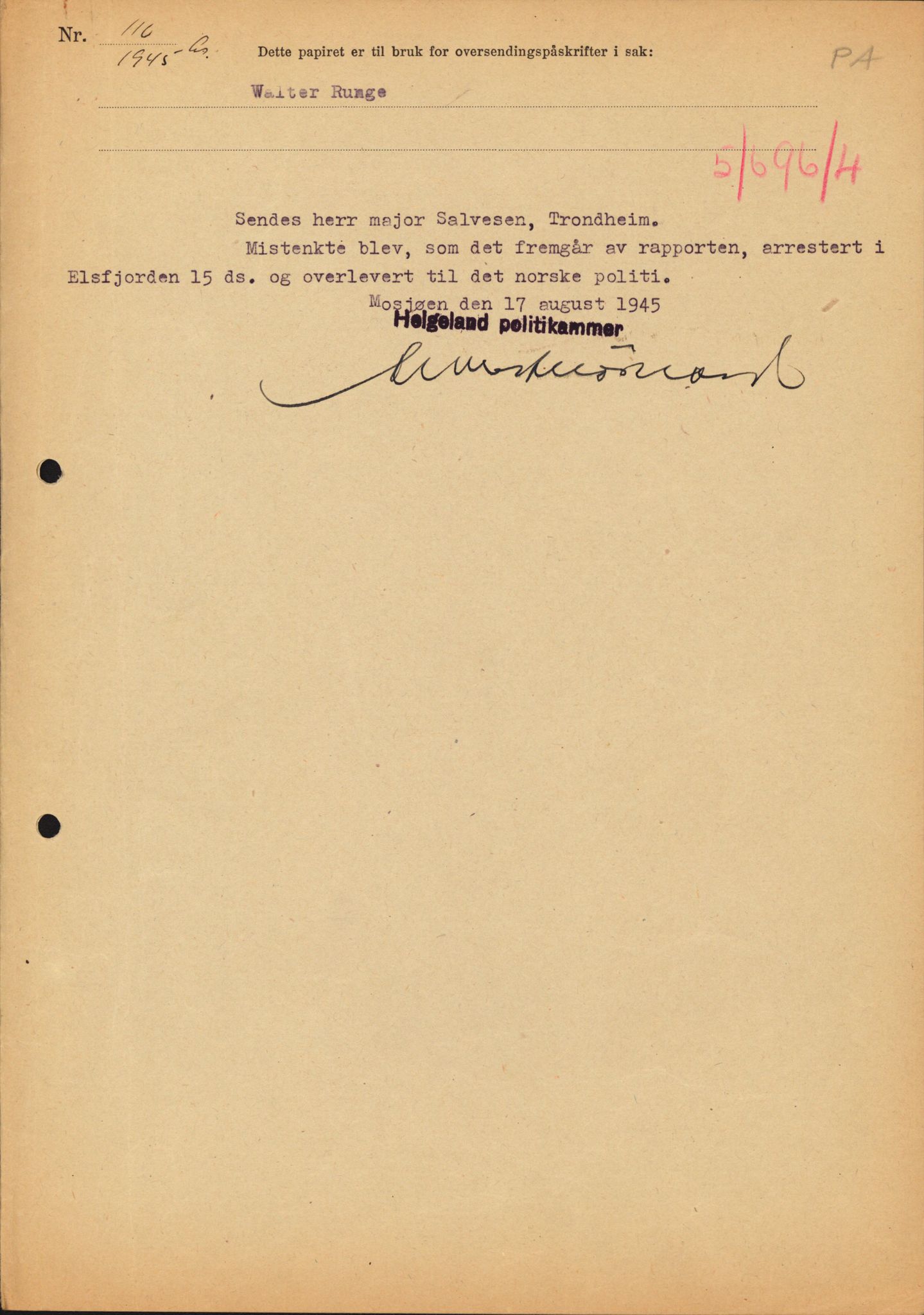 Forsvarets Overkommando. 2 kontor. Arkiv 11.4. Spredte tyske arkivsaker, AV/RA-RAFA-7031/D/Dar/Darc/L0009: FO.II, 1945-1948, p. 1535