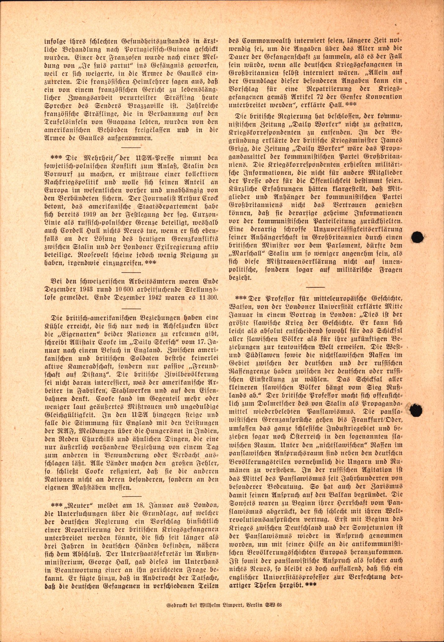 Forsvarets Overkommando. 2 kontor. Arkiv 11.4. Spredte tyske arkivsaker, AV/RA-RAFA-7031/D/Dar/Dara/L0021: Nachrichten des OKW, 1943-1945, p. 147