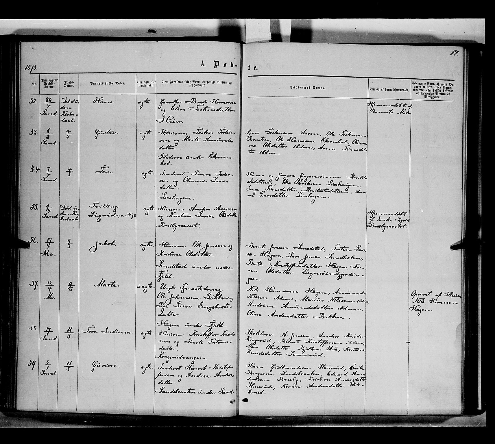 Nord-Odal prestekontor, AV/SAH-PREST-032/H/Ha/Haa/L0004: Parish register (official) no. 4, 1866-1873, p. 88