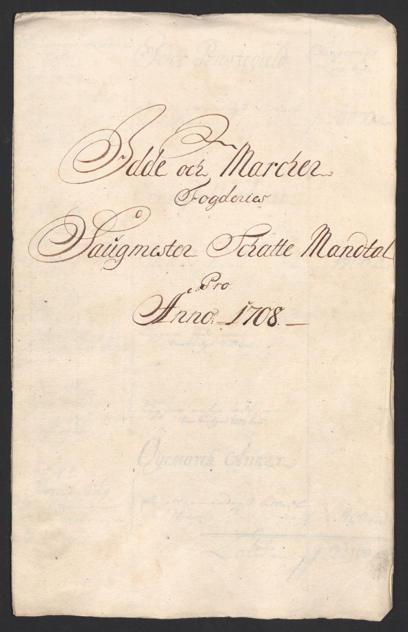 Rentekammeret inntil 1814, Reviderte regnskaper, Fogderegnskap, RA/EA-4092/R01/L0018: Fogderegnskap Idd og Marker, 1707-1709, p. 200