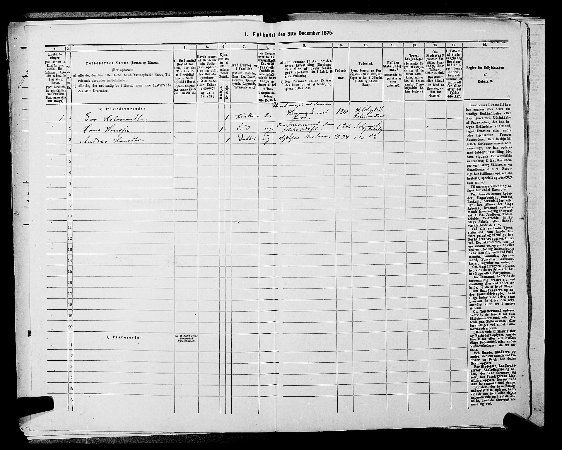 SAKO, 1875 census for 0818P Solum, 1875, p. 467