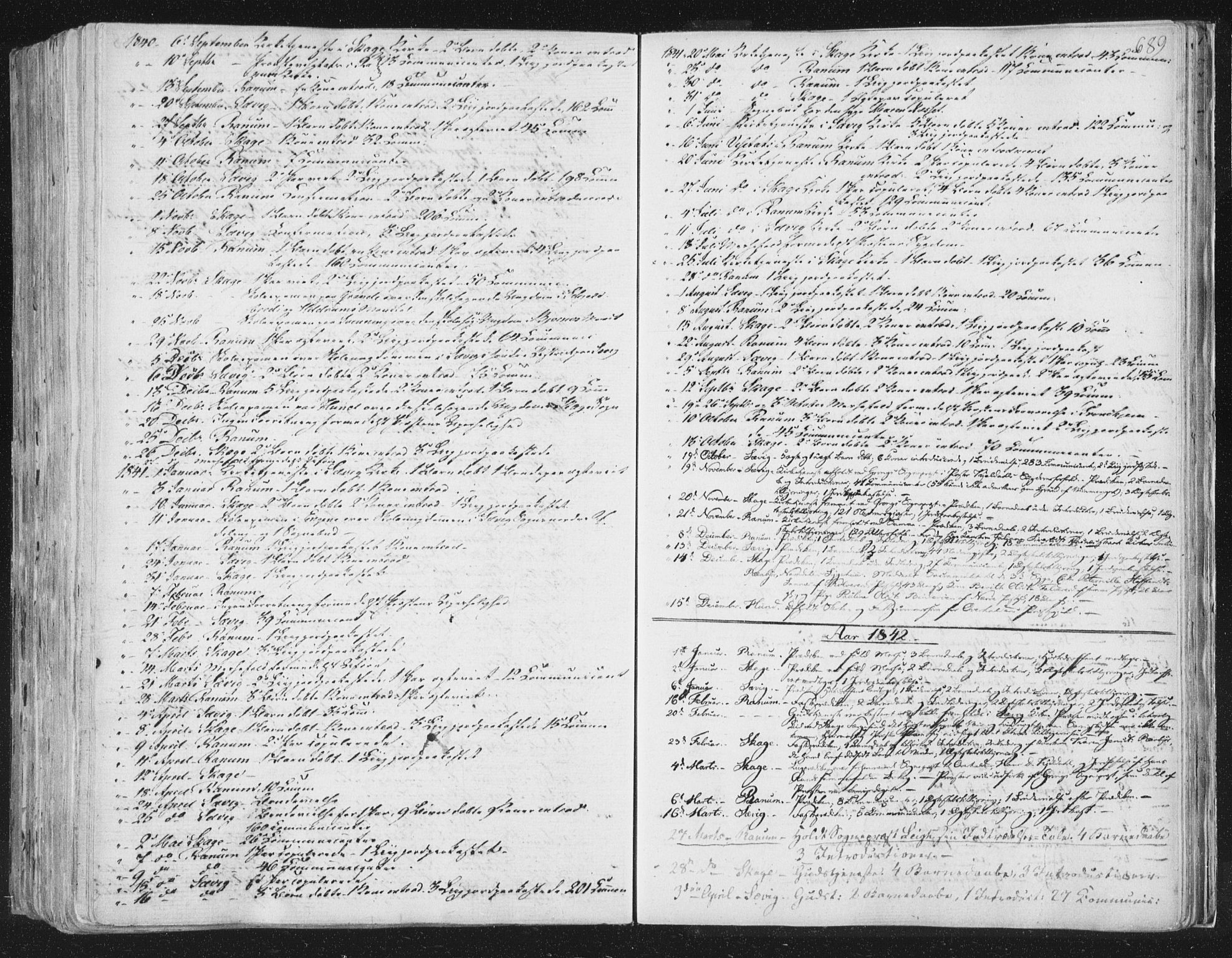 Ministerialprotokoller, klokkerbøker og fødselsregistre - Nord-Trøndelag, SAT/A-1458/764/L0552: Parish register (official) no. 764A07b, 1824-1865, p. 689