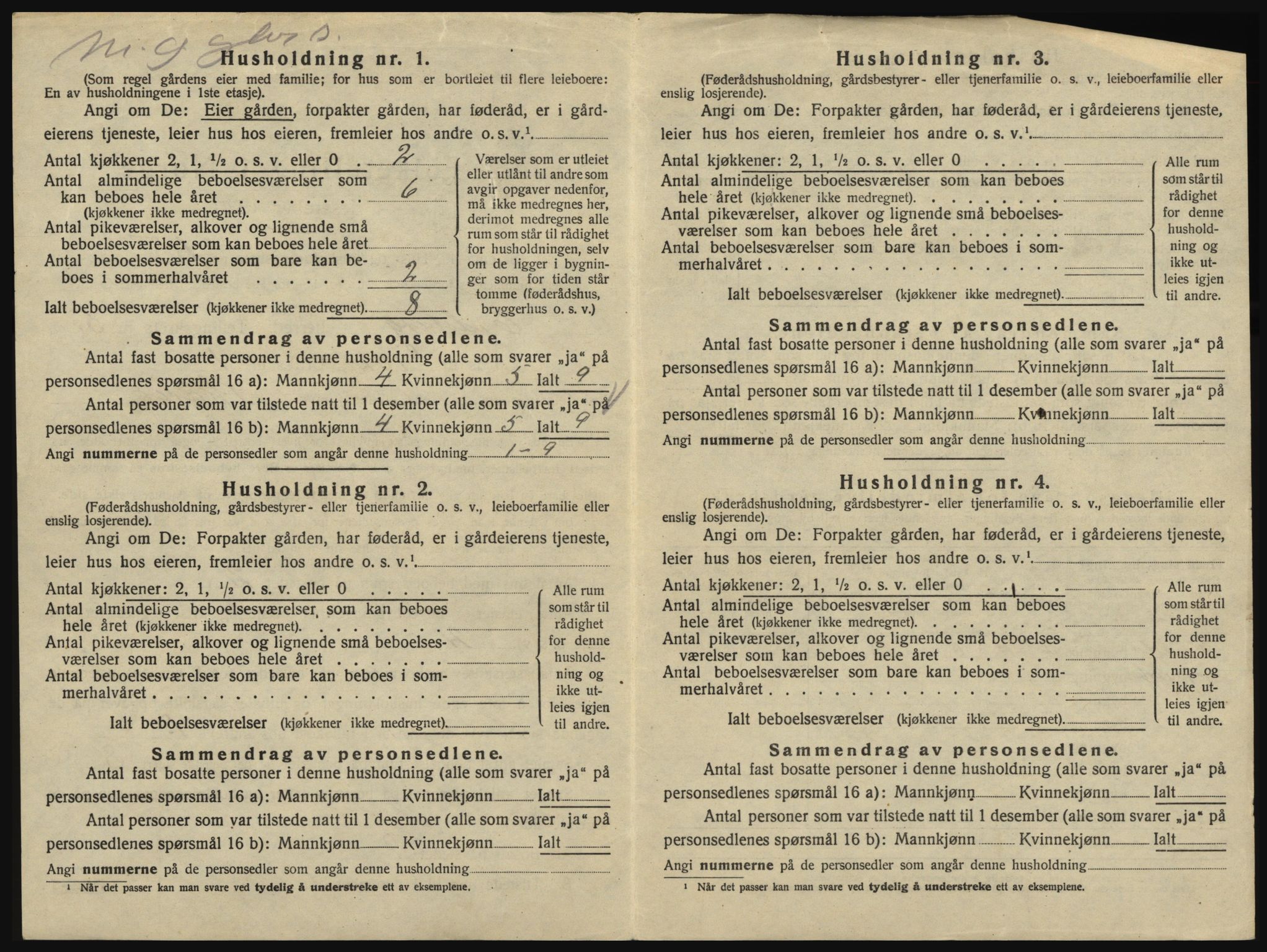 SAO, 1920 census for Eidsberg, 1920, p. 982