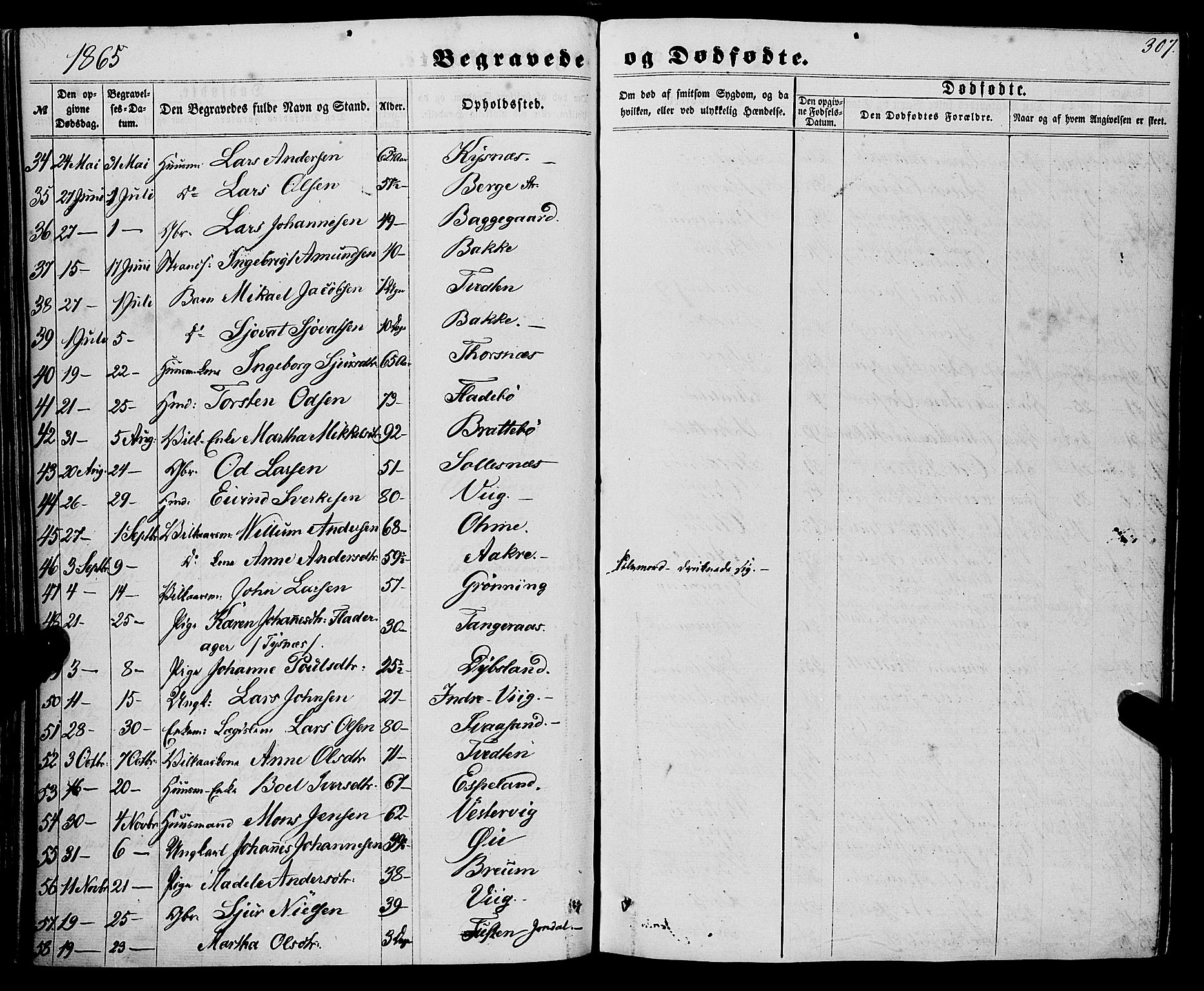 Strandebarm sokneprestembete, AV/SAB-A-78401/H/Haa: Parish register (official) no. A 8, 1858-1872, p. 307