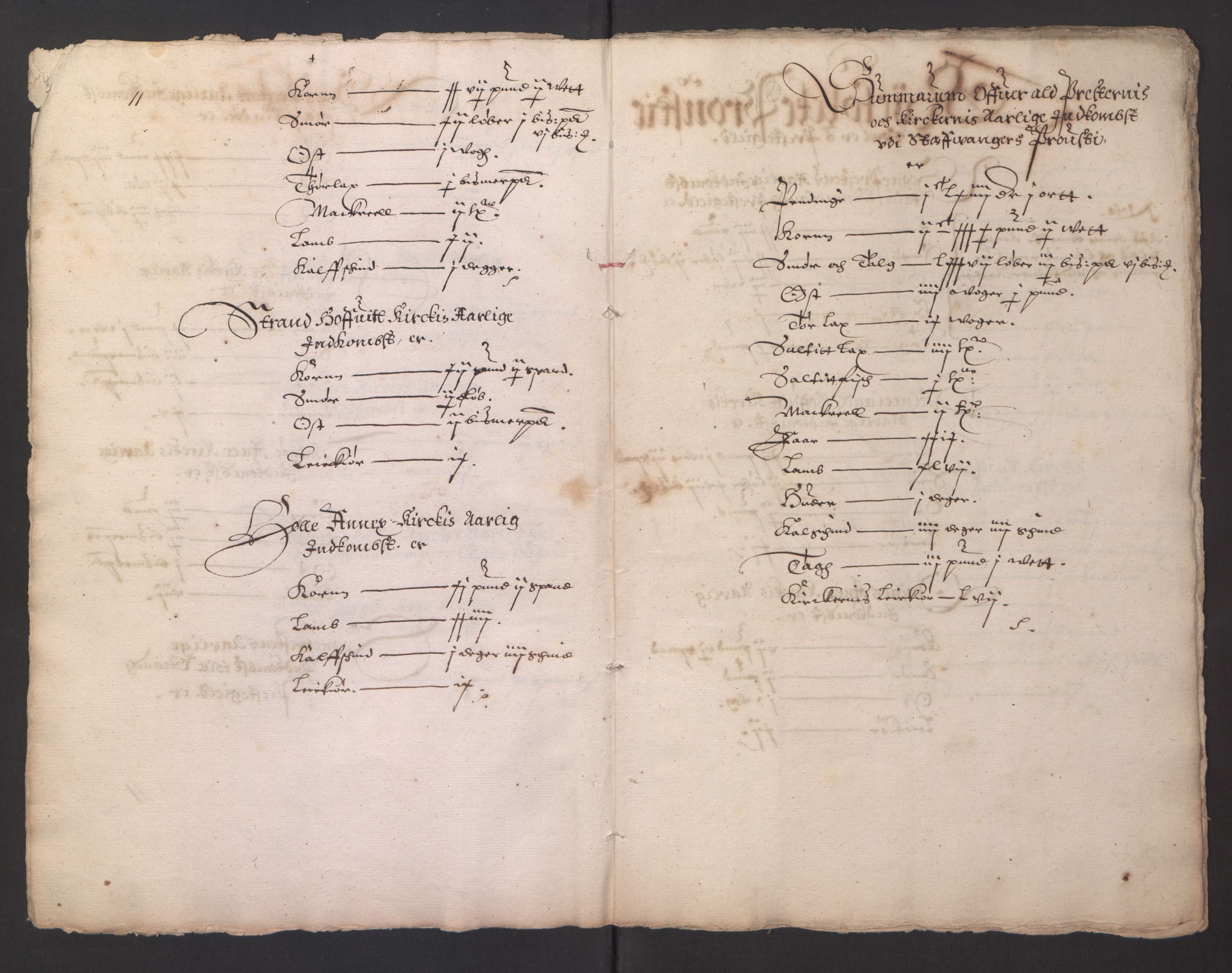 Stattholderembetet 1572-1771, RA/EA-2870/Ek/L0014/0002: Jordebøker til utlikning av rosstjeneste 1624-1626: / Kirke- og prestebolsinntekter i Stavanger bispedømme, 1625, p. 8