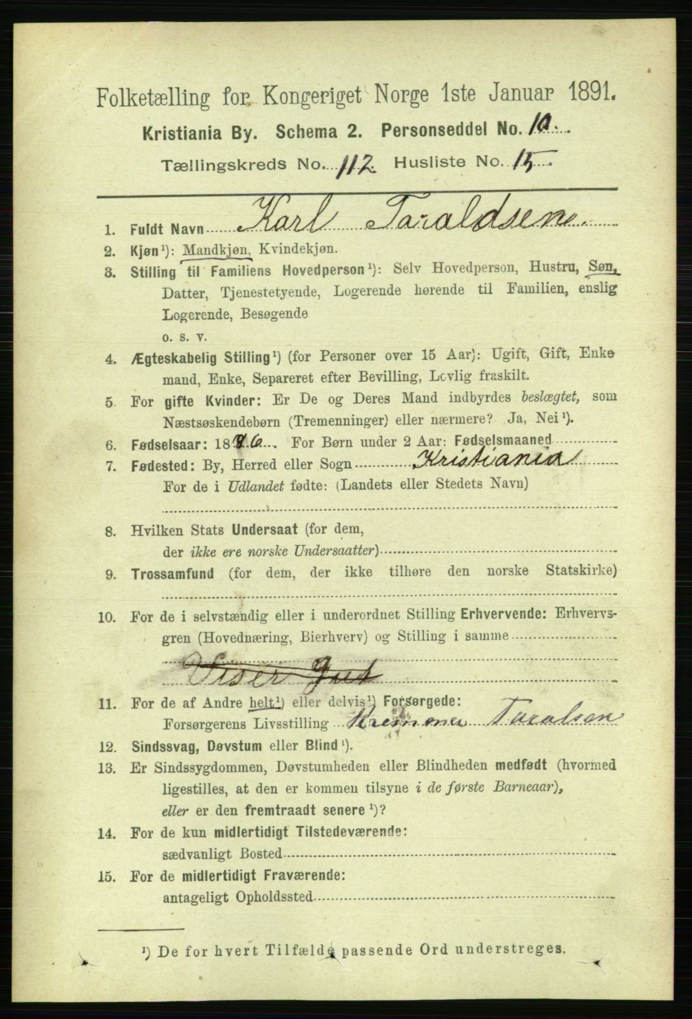 RA, 1891 census for 0301 Kristiania, 1891, p. 59629
