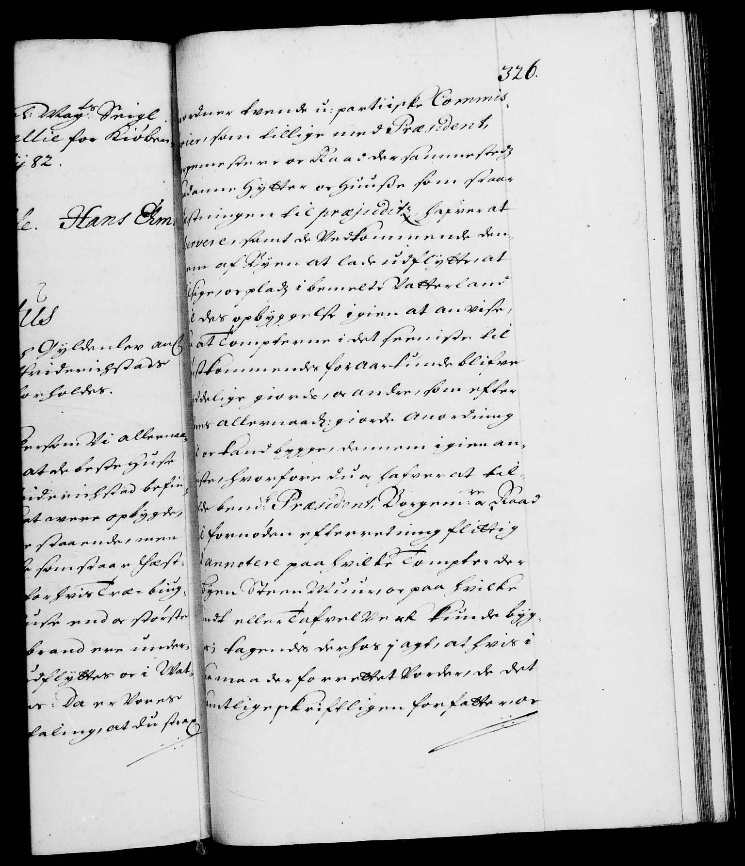 Danske Kanselli 1572-1799, RA/EA-3023/F/Fc/Fca/Fcab/L0012: Norske tegnelser (mikrofilm), 1670-1683, p. 326a