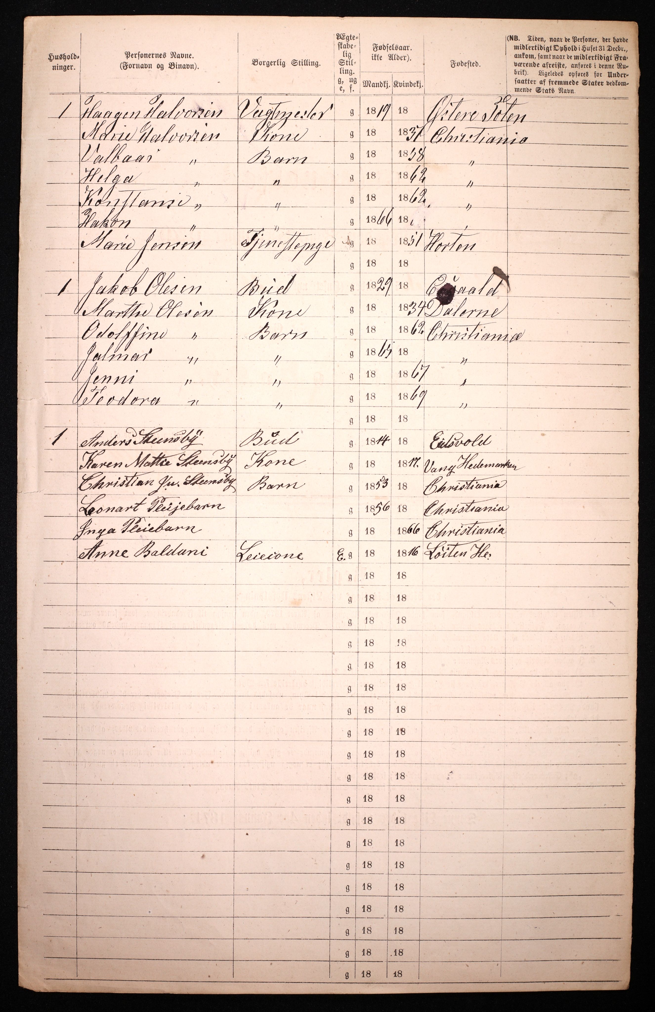 RA, 1870 census for 0301 Kristiania, 1870, p. 515