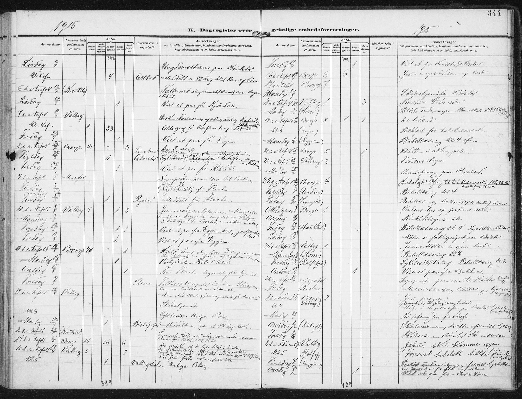 Ministerialprotokoller, klokkerbøker og fødselsregistre - Nordland, AV/SAT-A-1459/880/L1135: Parish register (official) no. 880A09, 1908-1919, p. 344