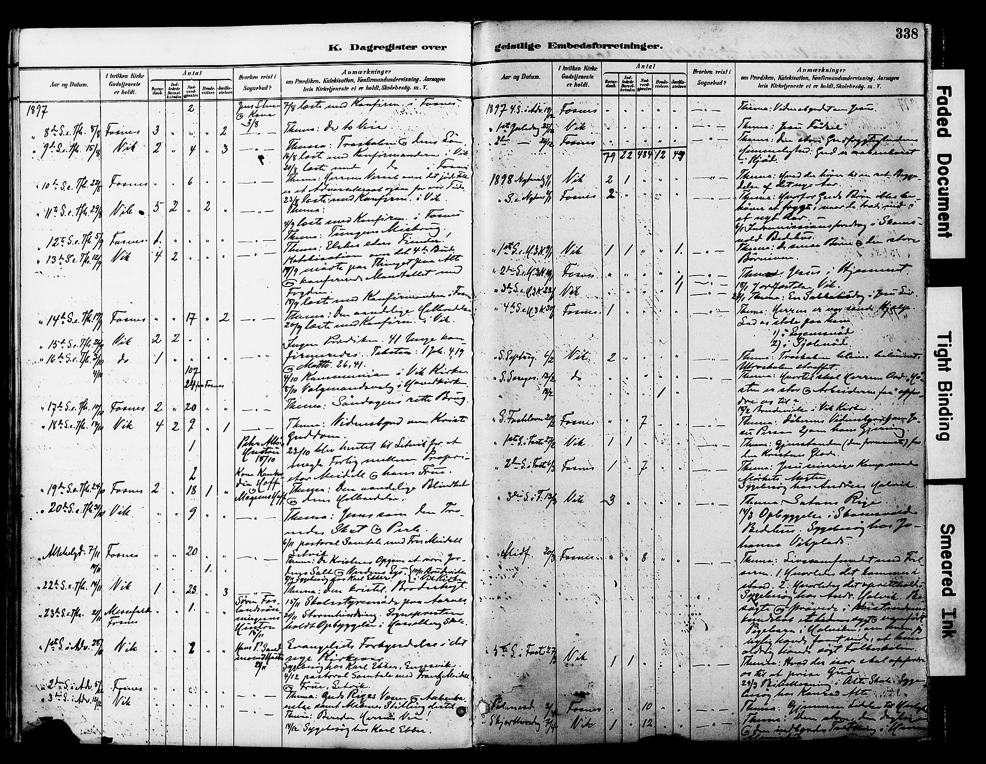 Ministerialprotokoller, klokkerbøker og fødselsregistre - Nord-Trøndelag, SAT/A-1458/774/L0628: Parish register (official) no. 774A02, 1887-1903, p. 338