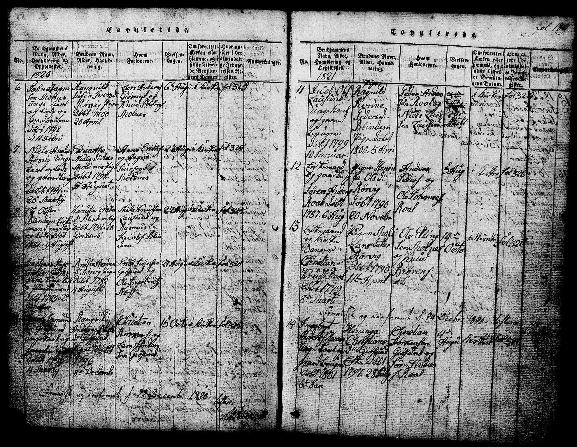 Ministerialprotokoller, klokkerbøker og fødselsregistre - Møre og Romsdal, SAT/A-1454/537/L0520: Parish register (copy) no. 537C01, 1819-1868, p. 189