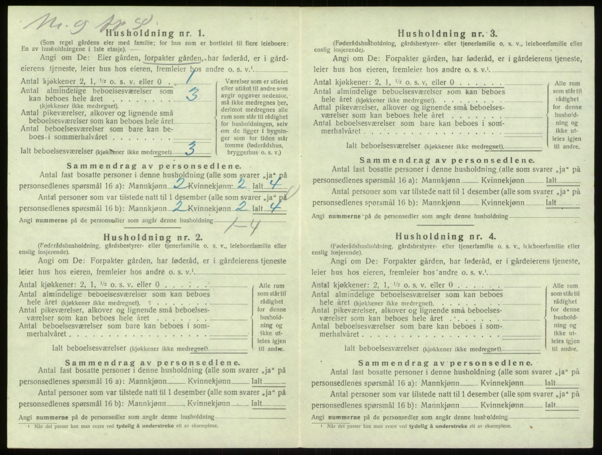 SAO, 1920 census for Berg, 1920, p. 1905