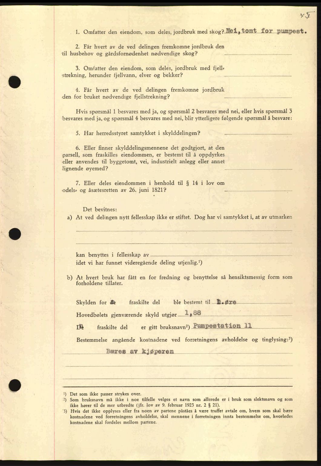 Nordmøre sorenskriveri, AV/SAT-A-4132/1/2/2Ca: Mortgage book no. A93, 1942-1942, Diary no: : 1652/1942