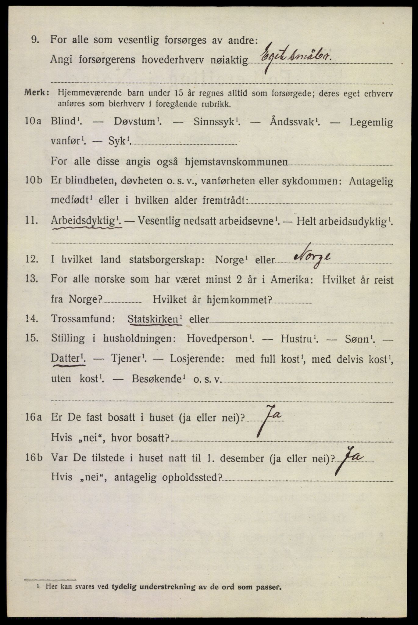 SAKO, 1920 census for Øvre Sandsvær, 1920, p. 1965