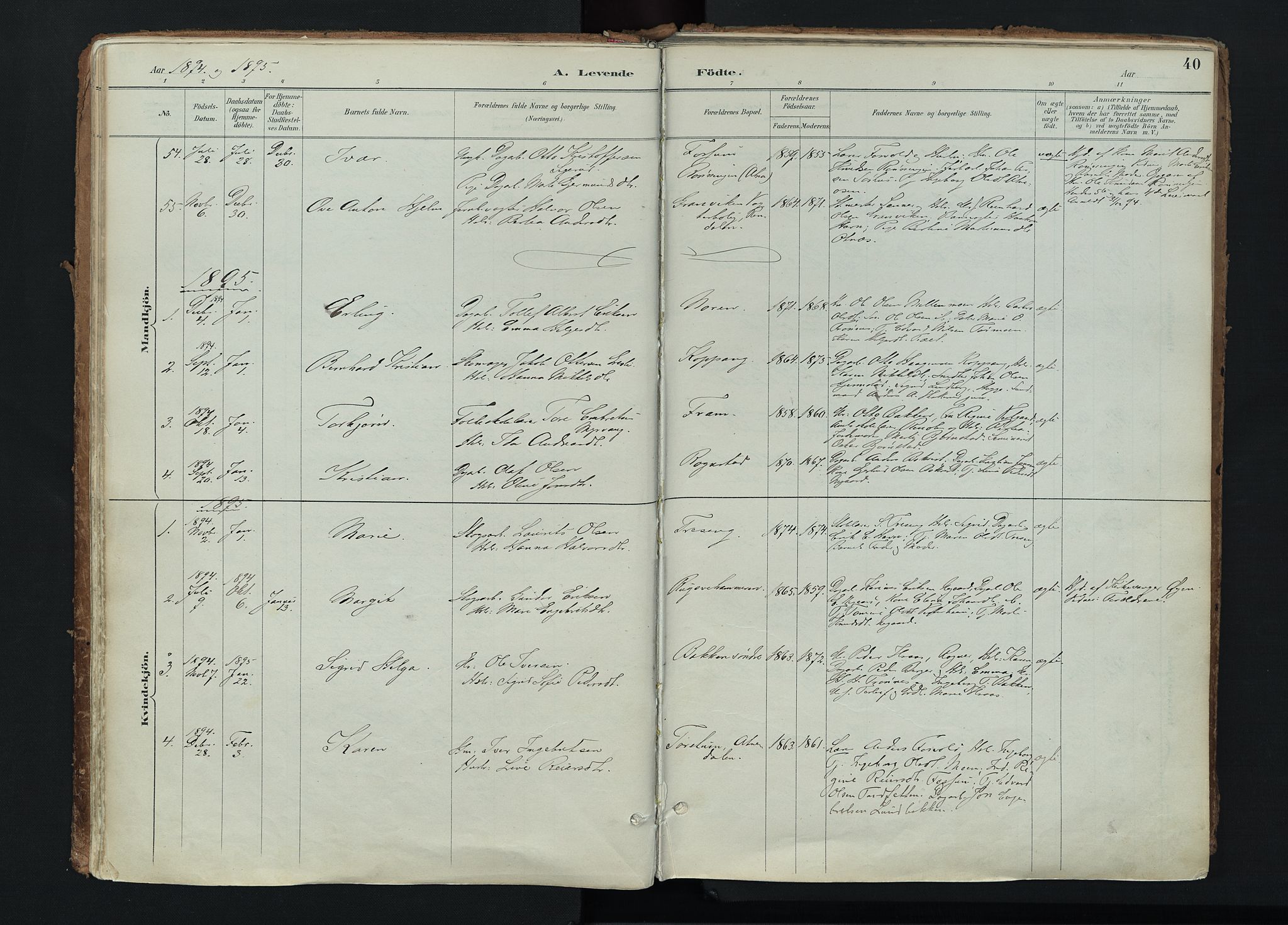 Stor-Elvdal prestekontor, AV/SAH-PREST-052/H/Ha/Haa/L0004: Parish register (official) no. 4, 1890-1922, p. 40