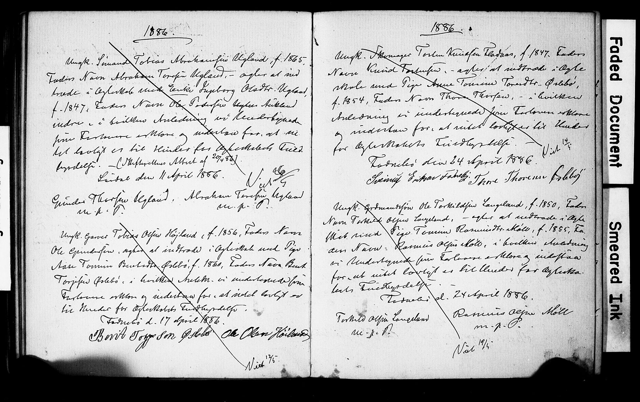 Holum sokneprestkontor, AV/SAK-1111-0022/F/Fe/L0003: Banns register no. II 5 3, 1875-1891, p. 66