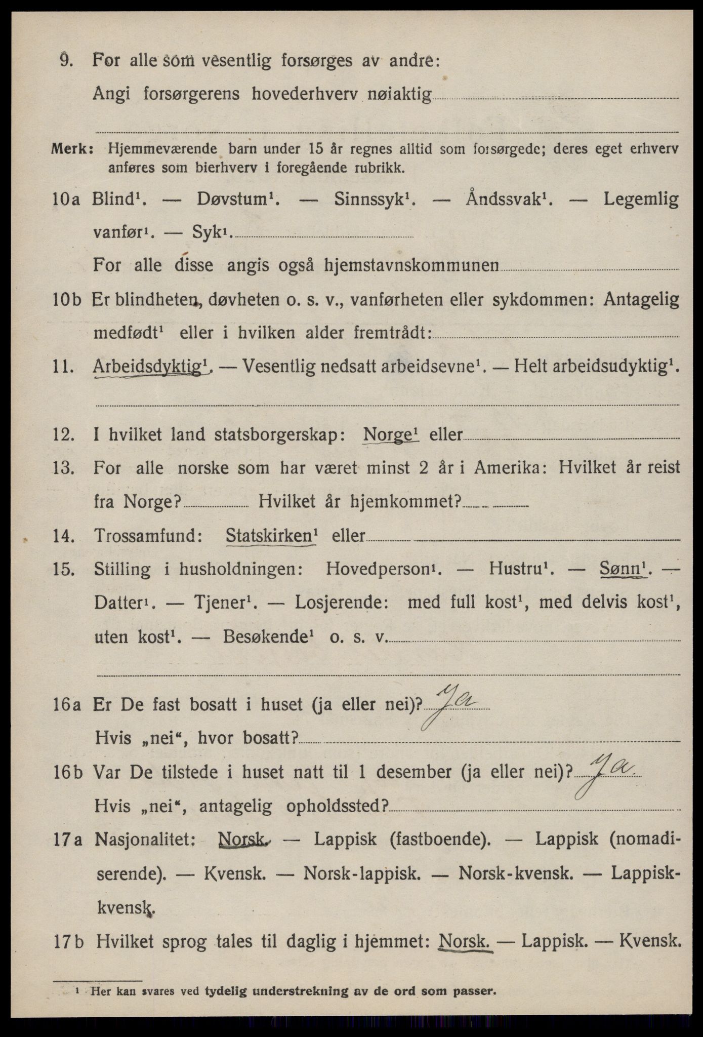 SAT, 1920 census for Røros, 1920, p. 11587